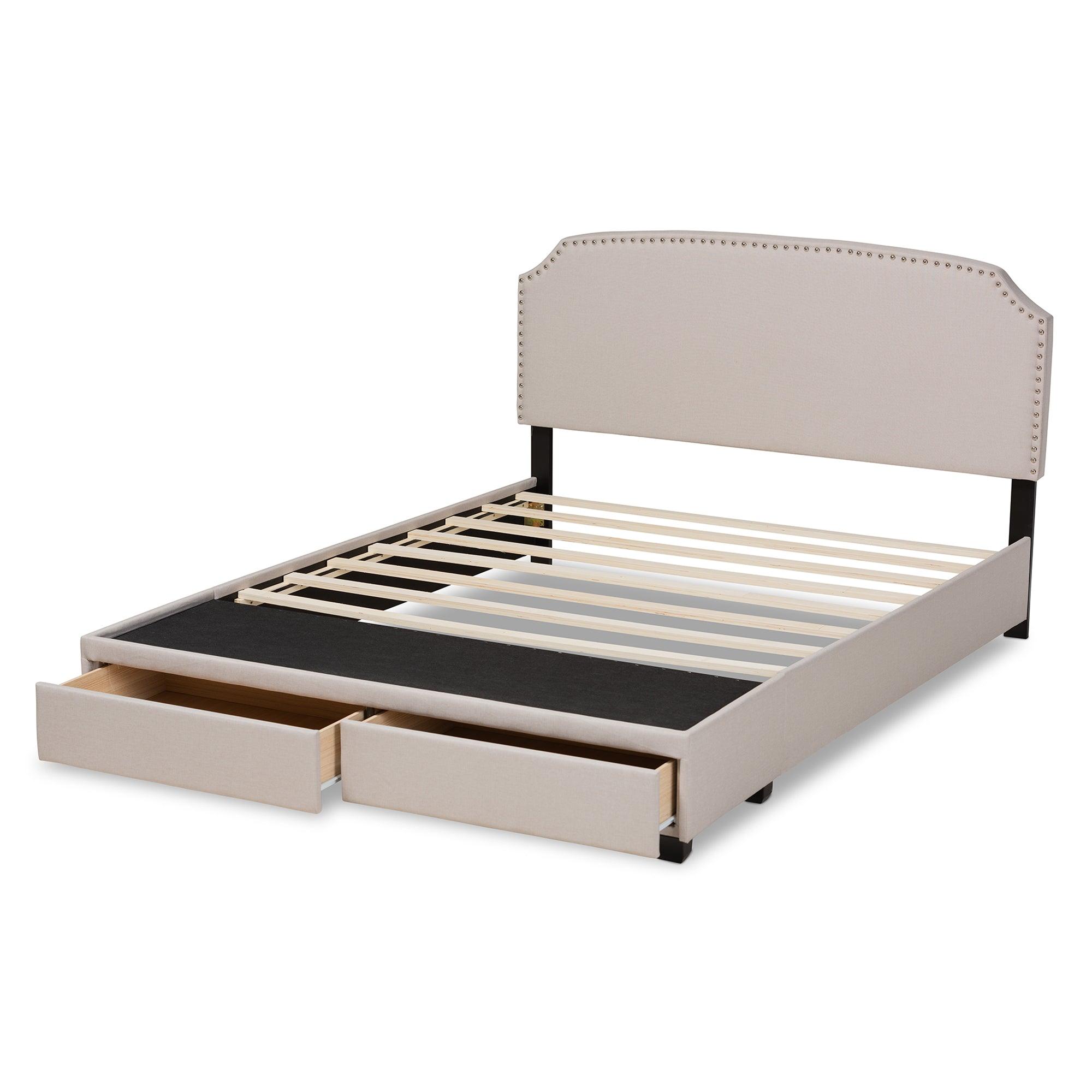 Larese Fabric Upholstered 2-Drawer Platform Storage Bed