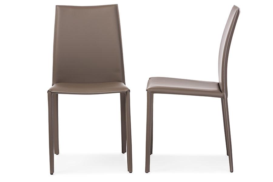 Rockford Modern and Contemporary Bonded Leather Upholstered Dining Chair (Set of 2)