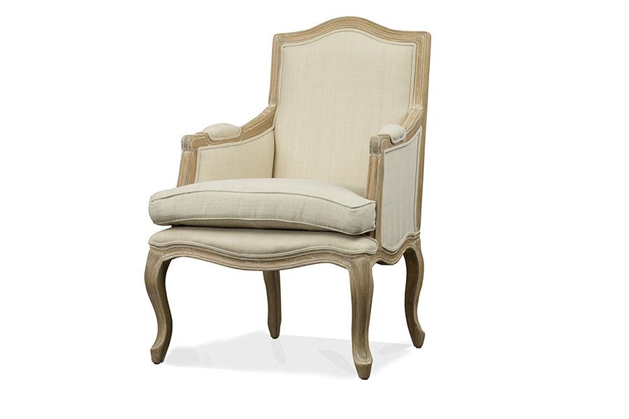 Nivernais Wood Traditional French Accent Chair