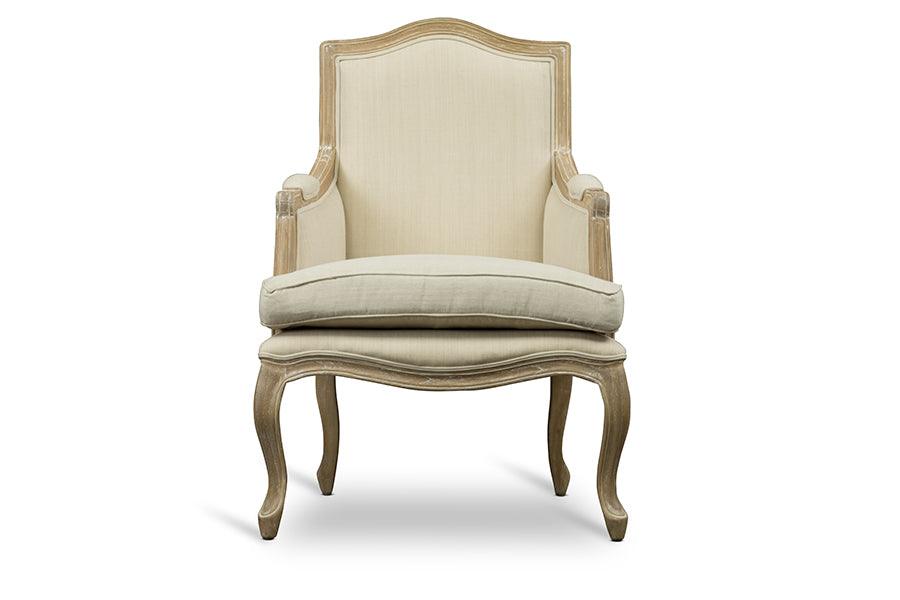 Nivernais Wood Traditional French Accent Chair