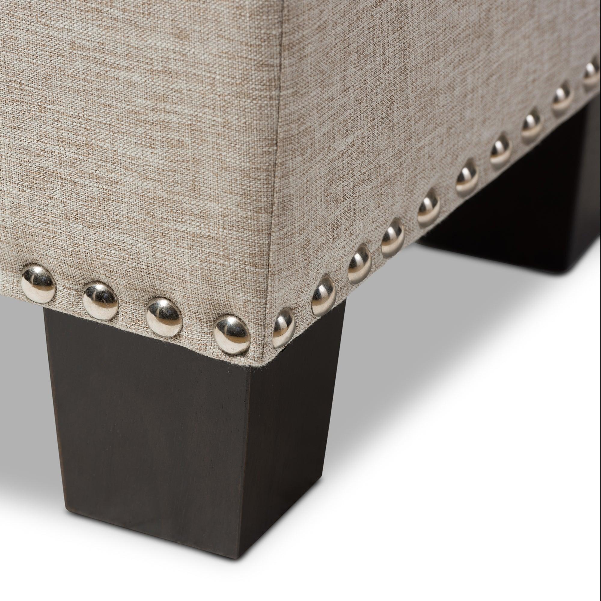 Hannah Modern and Contemporary Fabric Upholstered Button-Tufting Storage Ottoman Bench