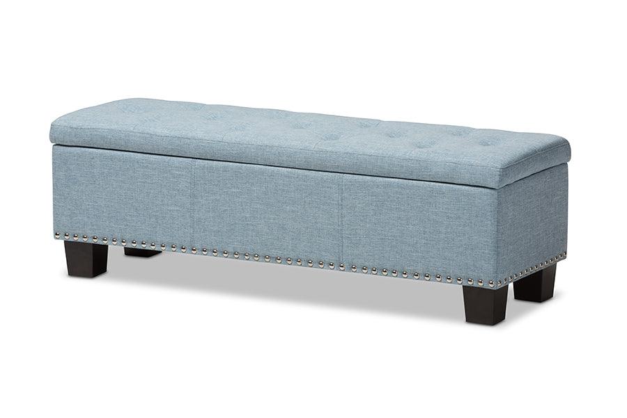 Hannah Modern and Contemporary Fabric Upholstered Button-Tufting Storage Ottoman Bench