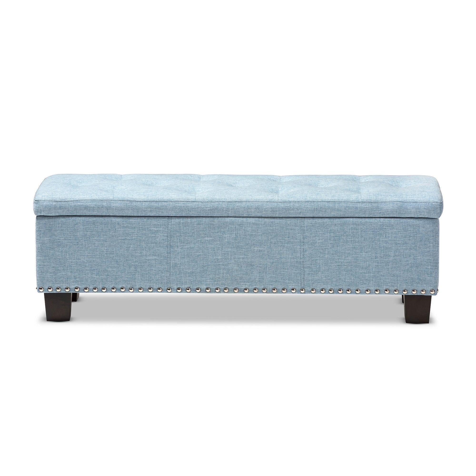 Hannah Modern and Contemporary Fabric Upholstered Button-Tufting Storage Ottoman Bench