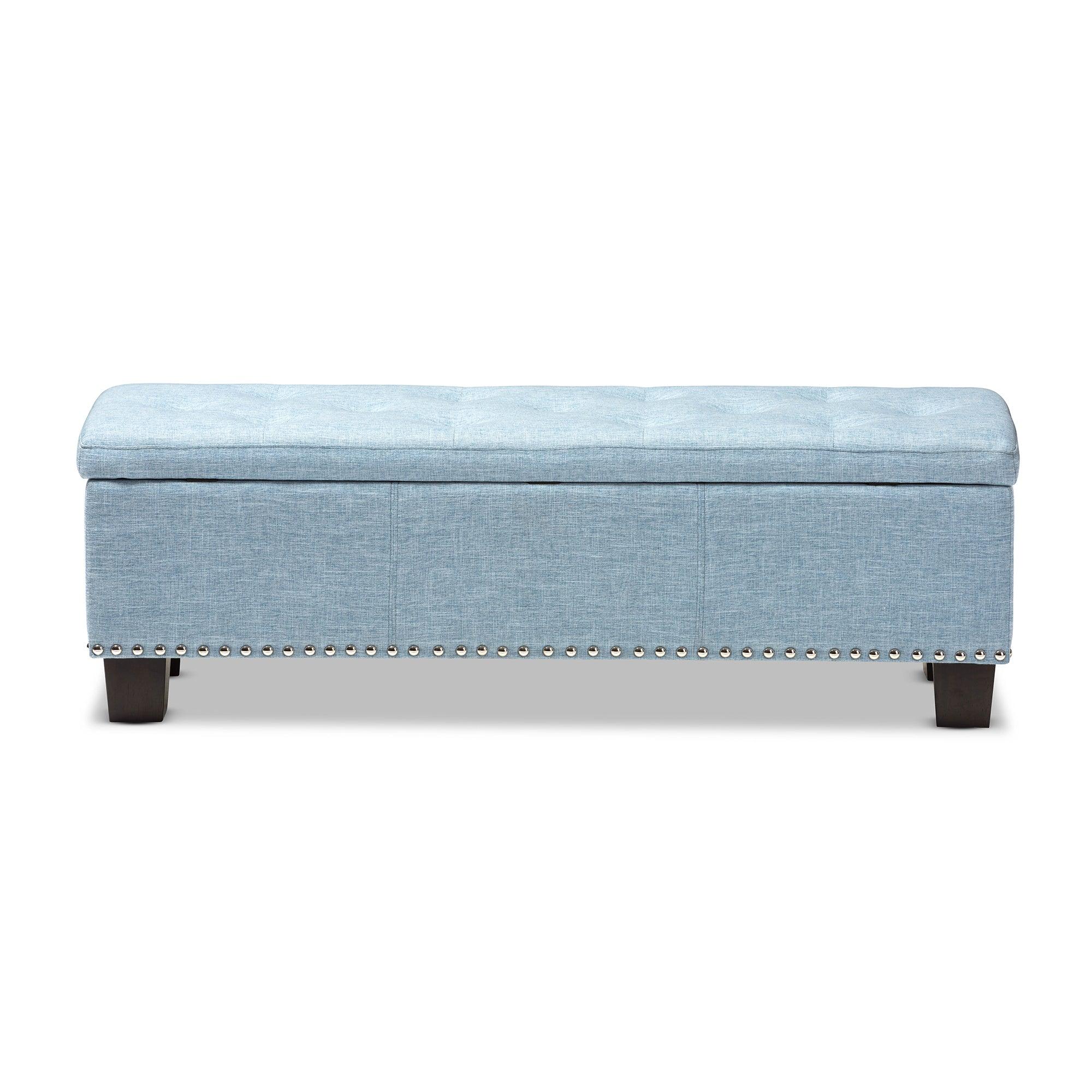 Hannah Modern and Contemporary Fabric Upholstered Button-Tufting Storage Ottoman Bench