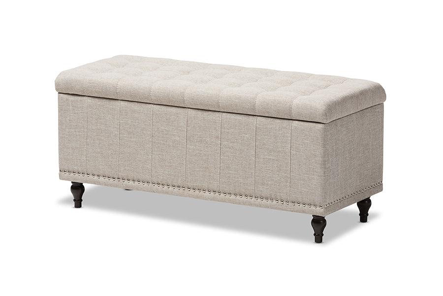 Kaylee Modern Classic Fabric Upholstered Button-Tufting Storage Ottoman Bench