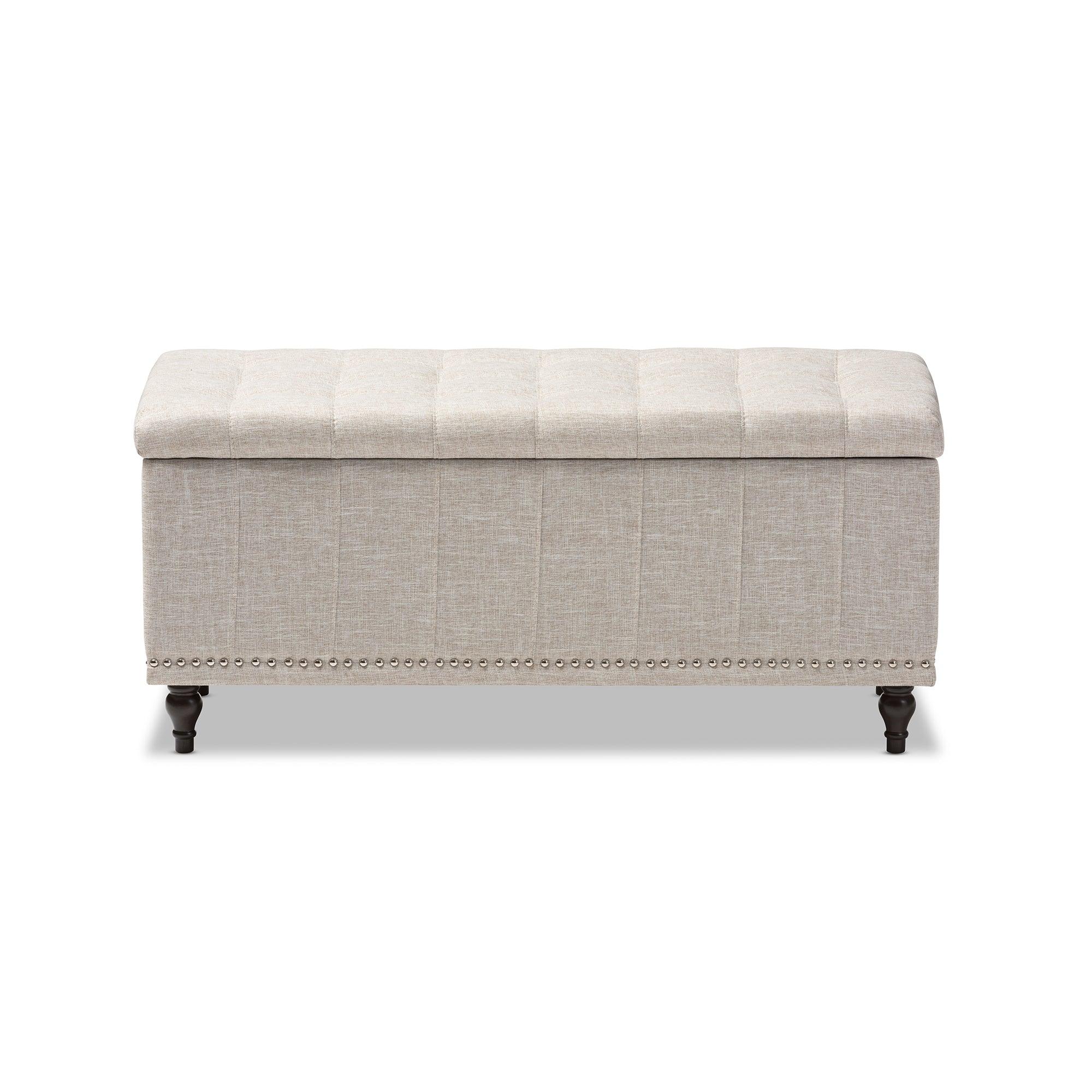 Kaylee Modern Classic Fabric Upholstered Button-Tufting Storage Ottoman Bench