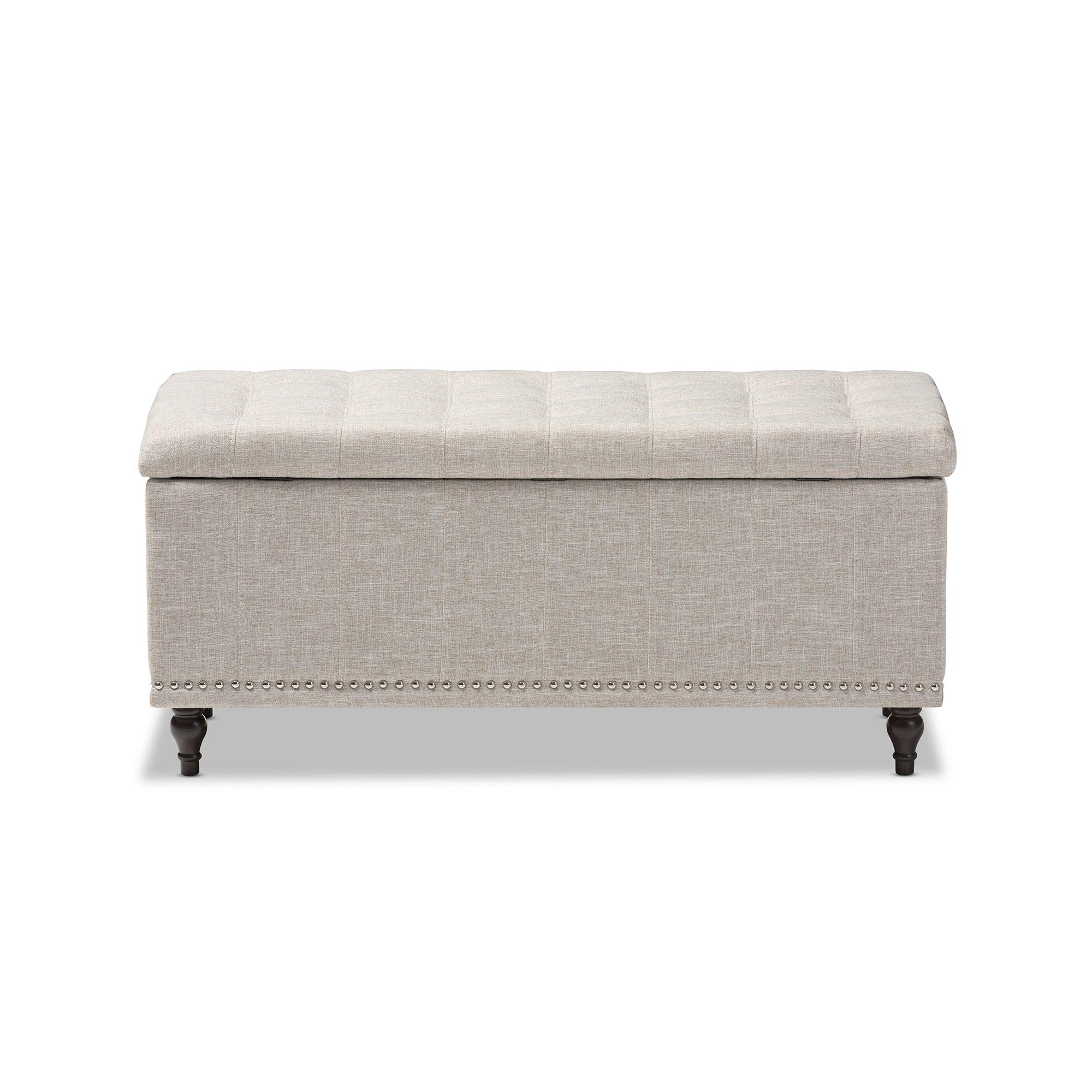 Kaylee Modern Classic Fabric Upholstered Button-Tufting Storage Ottoman Bench