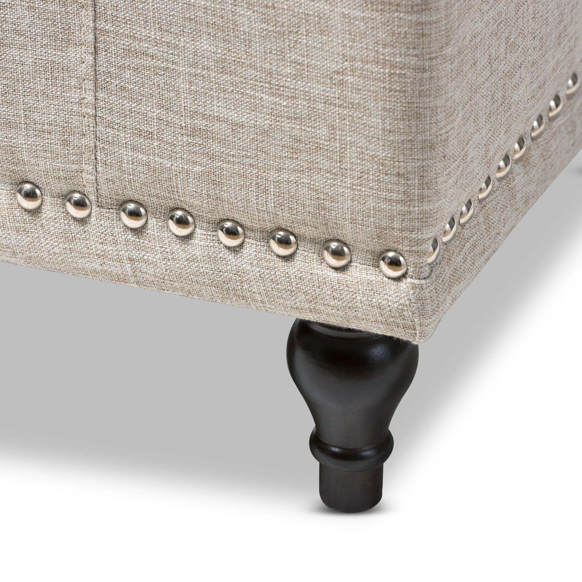 Kaylee Modern Classic Fabric Upholstered Button-Tufting Storage Ottoman Bench