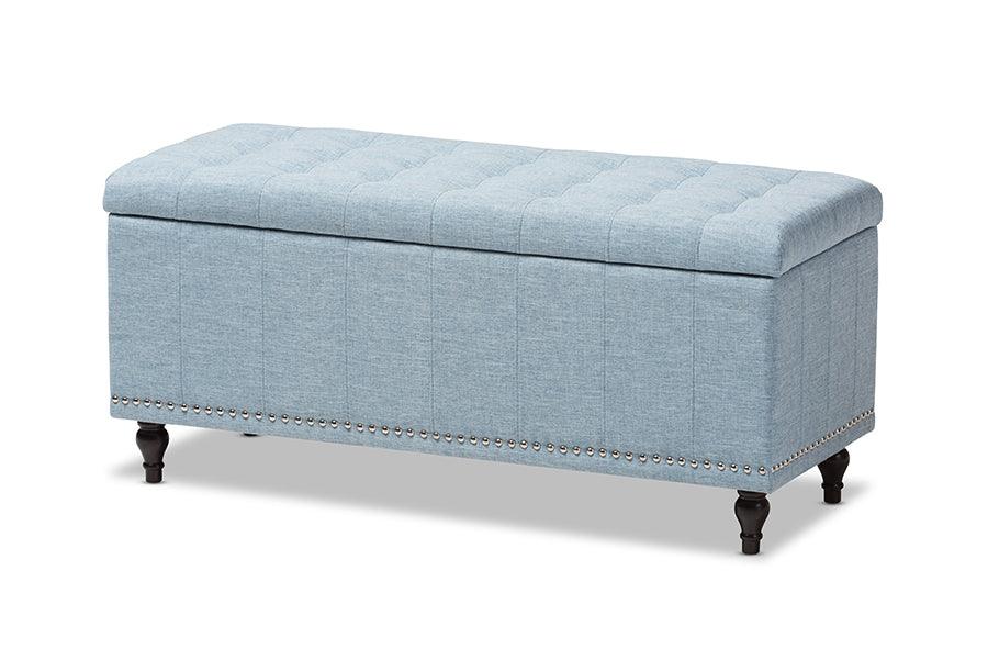 Kaylee Modern Classic Fabric Upholstered Button-Tufting Storage Ottoman Bench