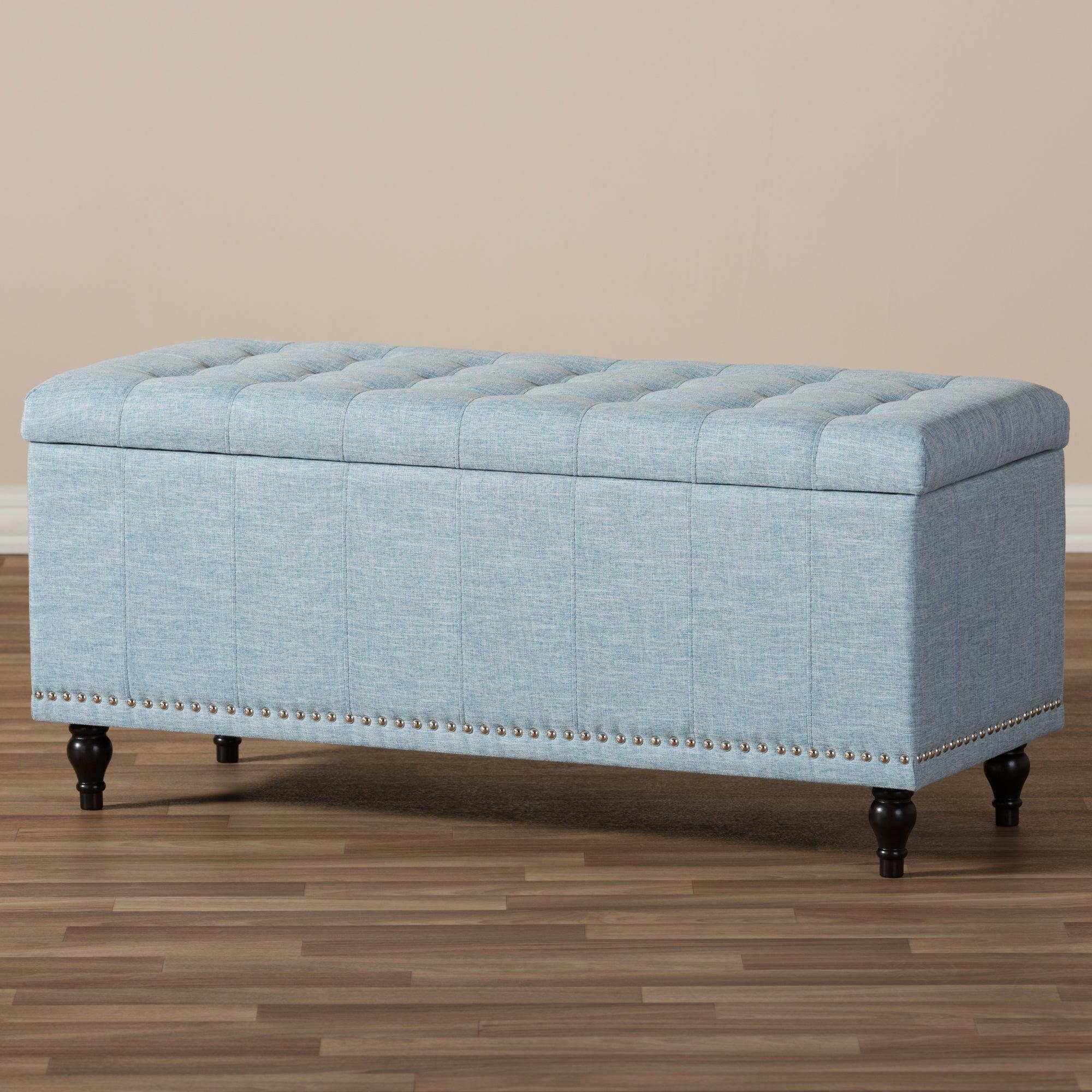 Kaylee Modern Classic Fabric Upholstered Button-Tufting Storage Ottoman Bench