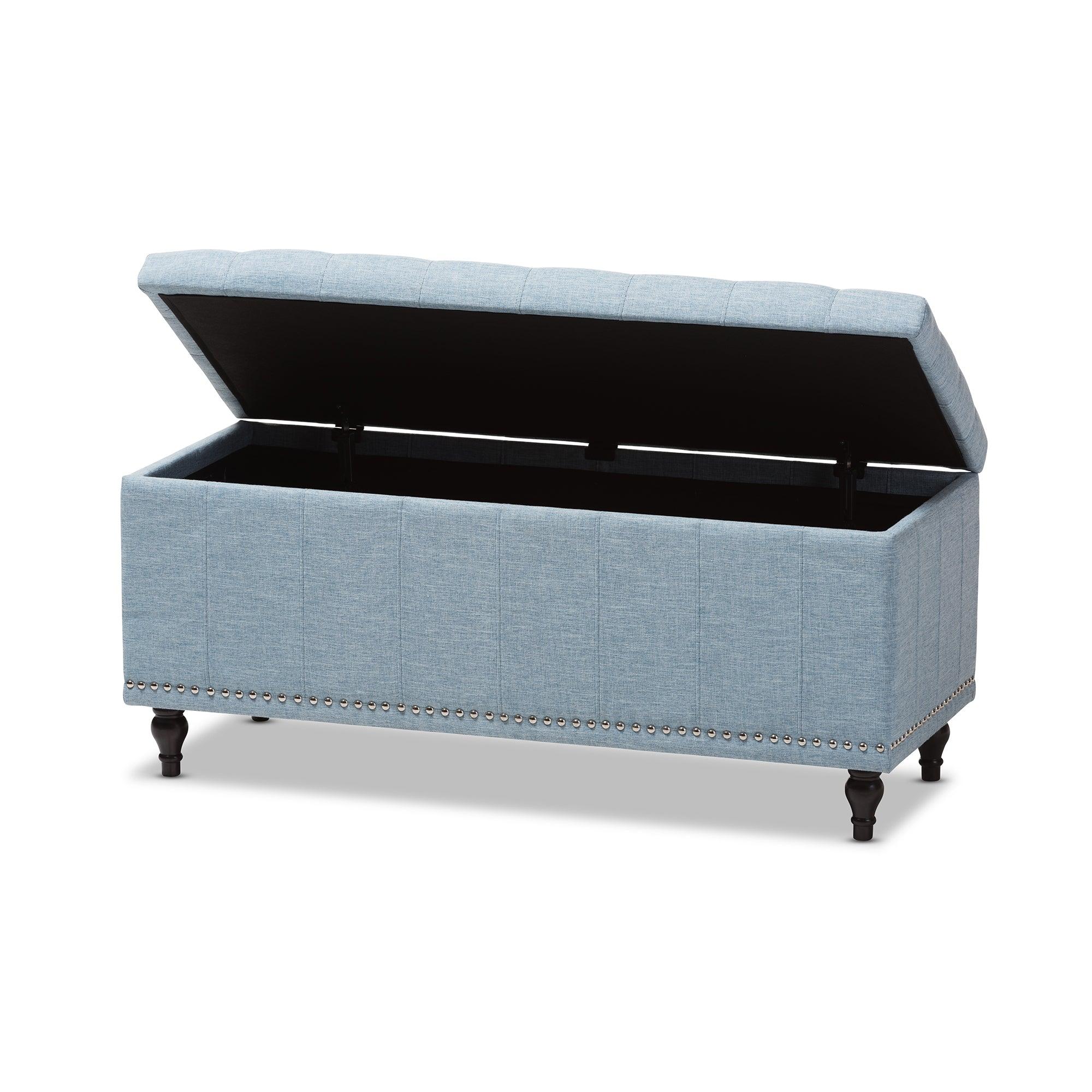 Kaylee Modern Classic Fabric Upholstered Button-Tufting Storage Ottoman Bench