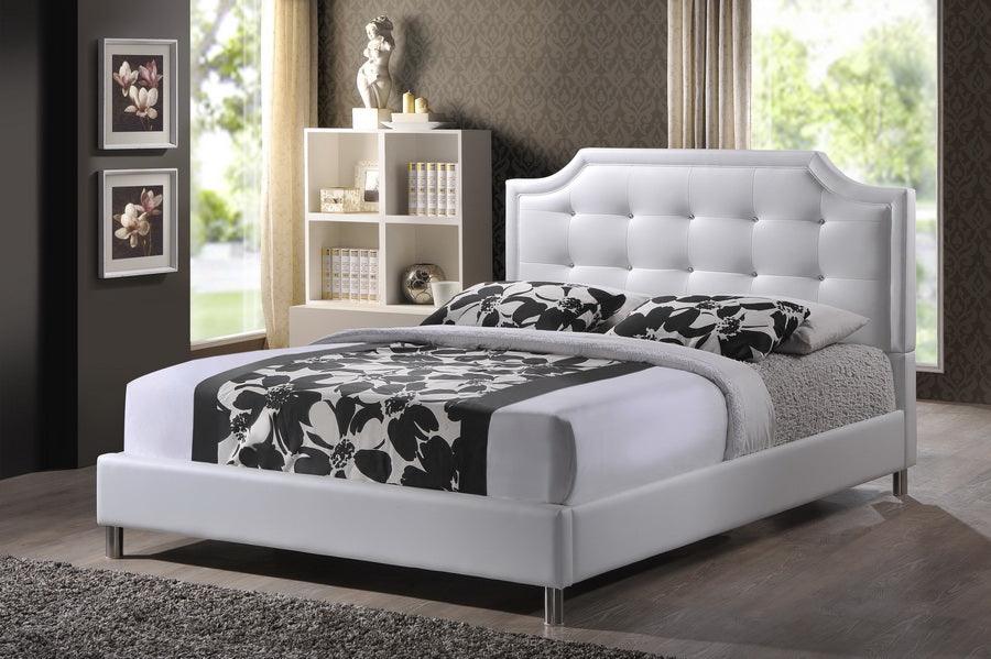 Carlotta Modern Bed with Upholstered Headboard -