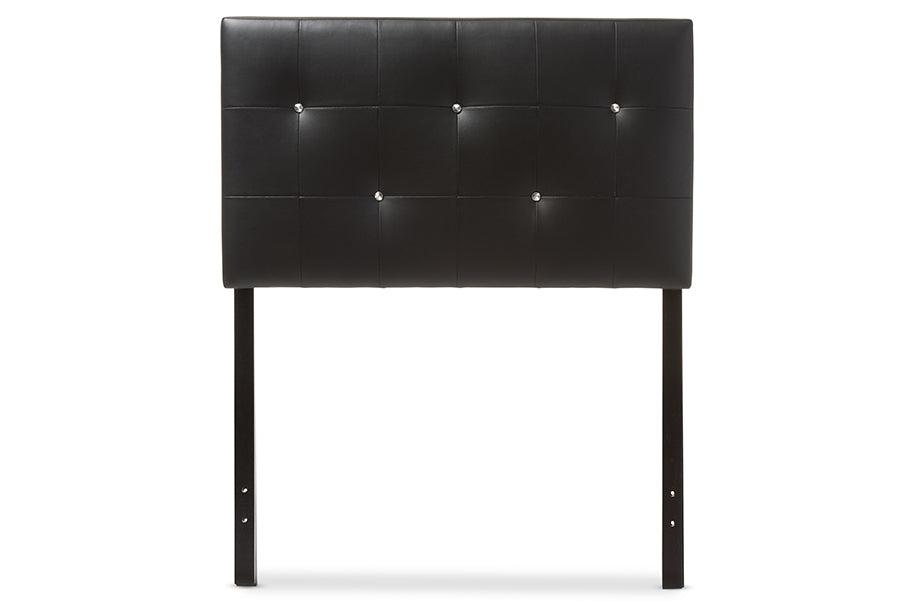 Kirchem Modern and Contemporary Faux Leather Upholstered Headboard