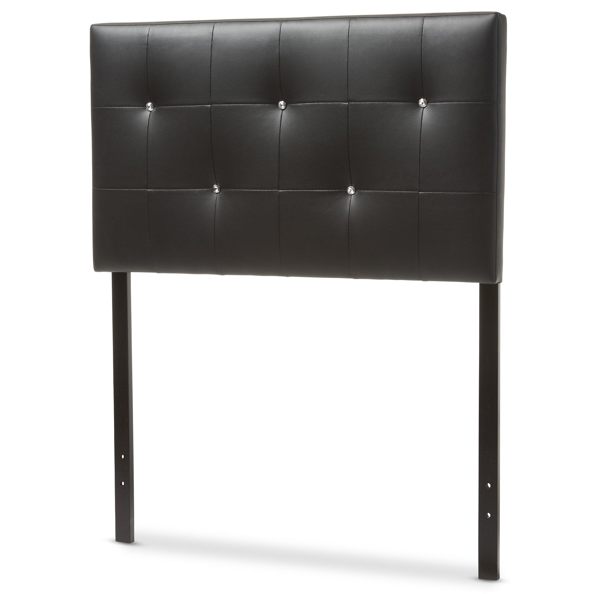 Kirchem Modern and Contemporary Faux Leather Upholstered Headboard