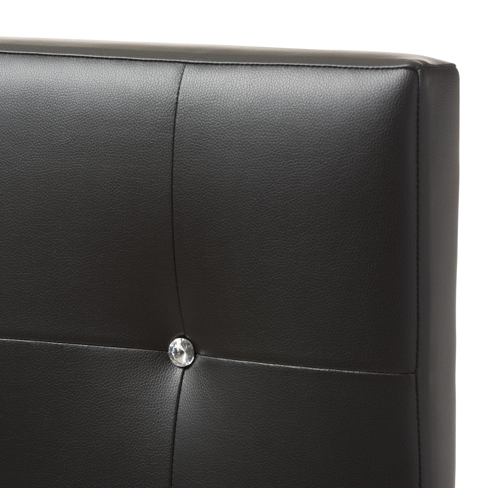 Kirchem Modern and Contemporary Faux Leather Upholstered Headboard