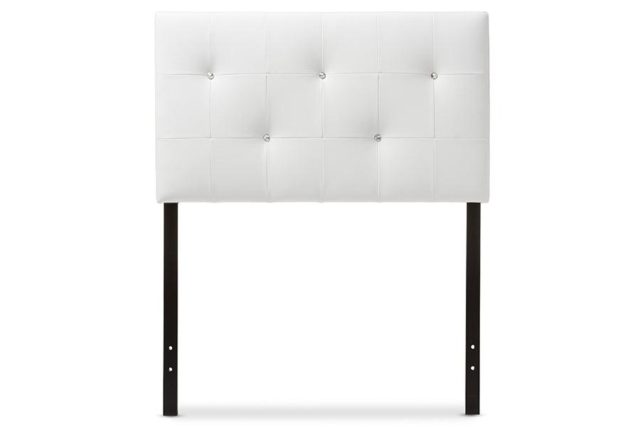 Kirchem Modern and Contemporary Faux Leather Upholstered Headboard