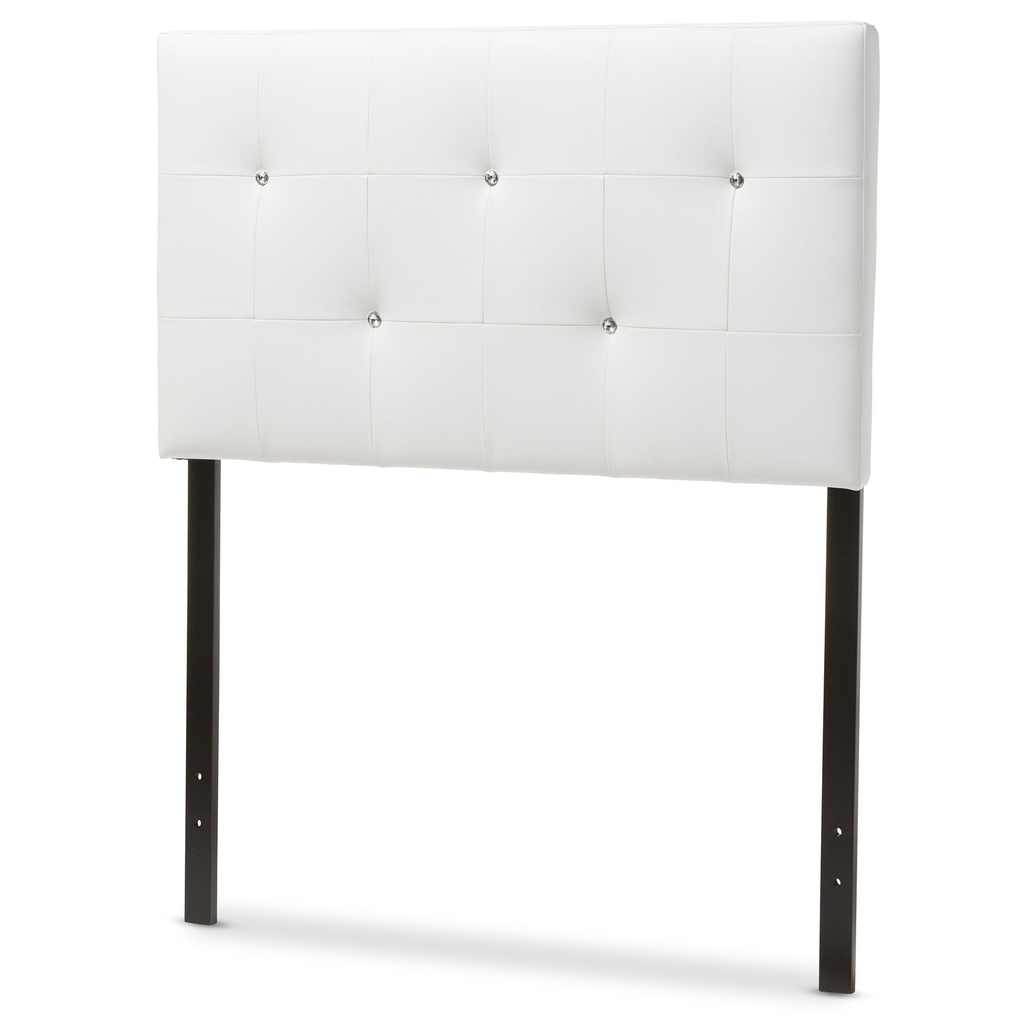 Kirchem Modern and Contemporary Faux Leather Upholstered Headboard