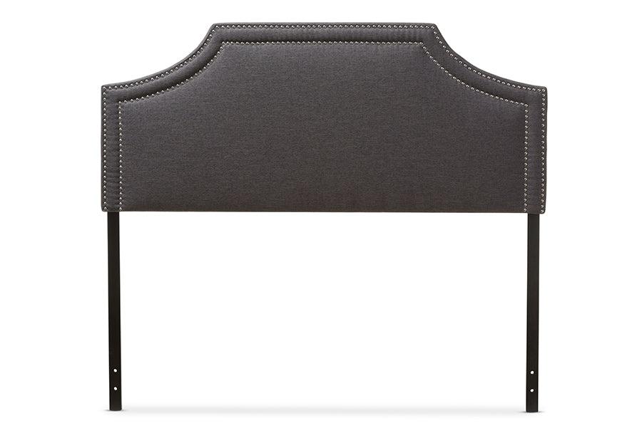 Avignon Modern and Contemporary Dark Fabric Upholstered Headboard