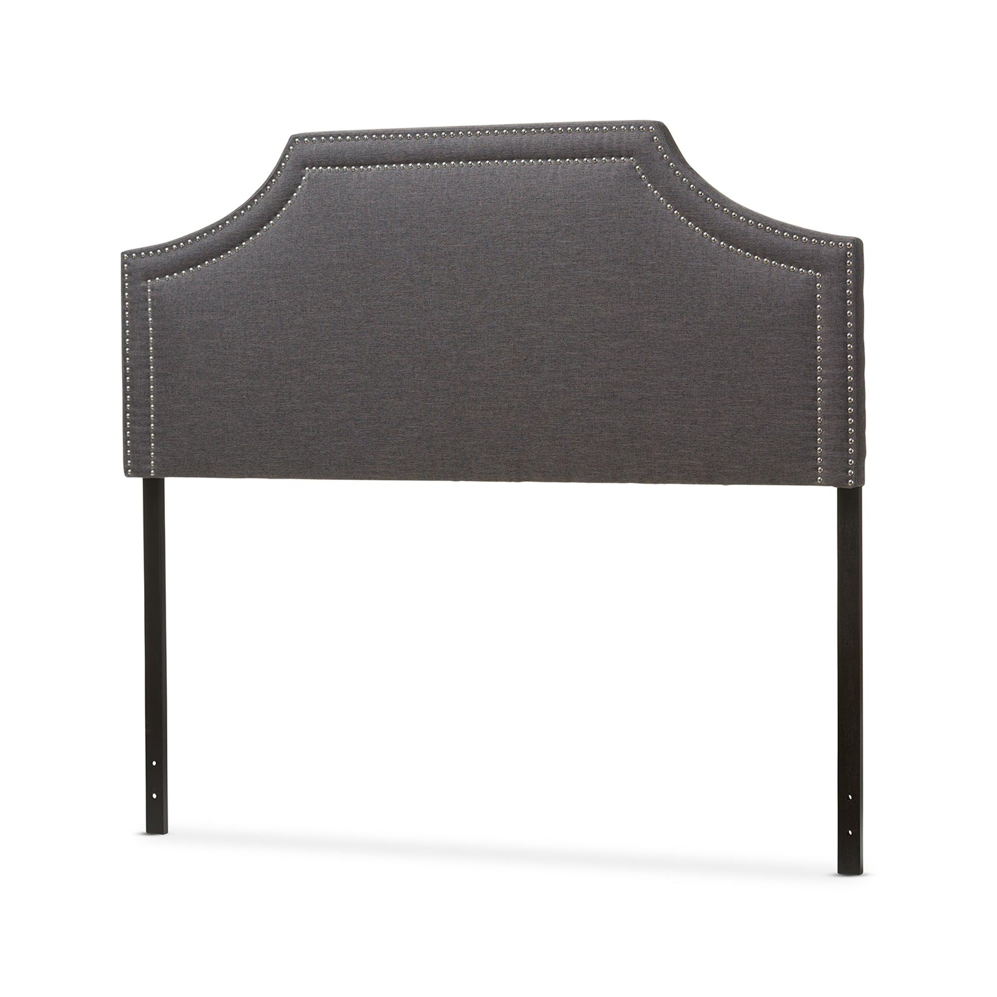 Avignon Modern and Contemporary Dark Fabric Upholstered Headboard