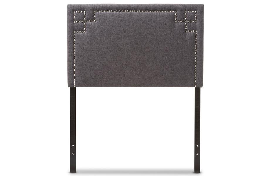 Geneva Modern and Contemporary Dark Fabric Upholstered Headboard