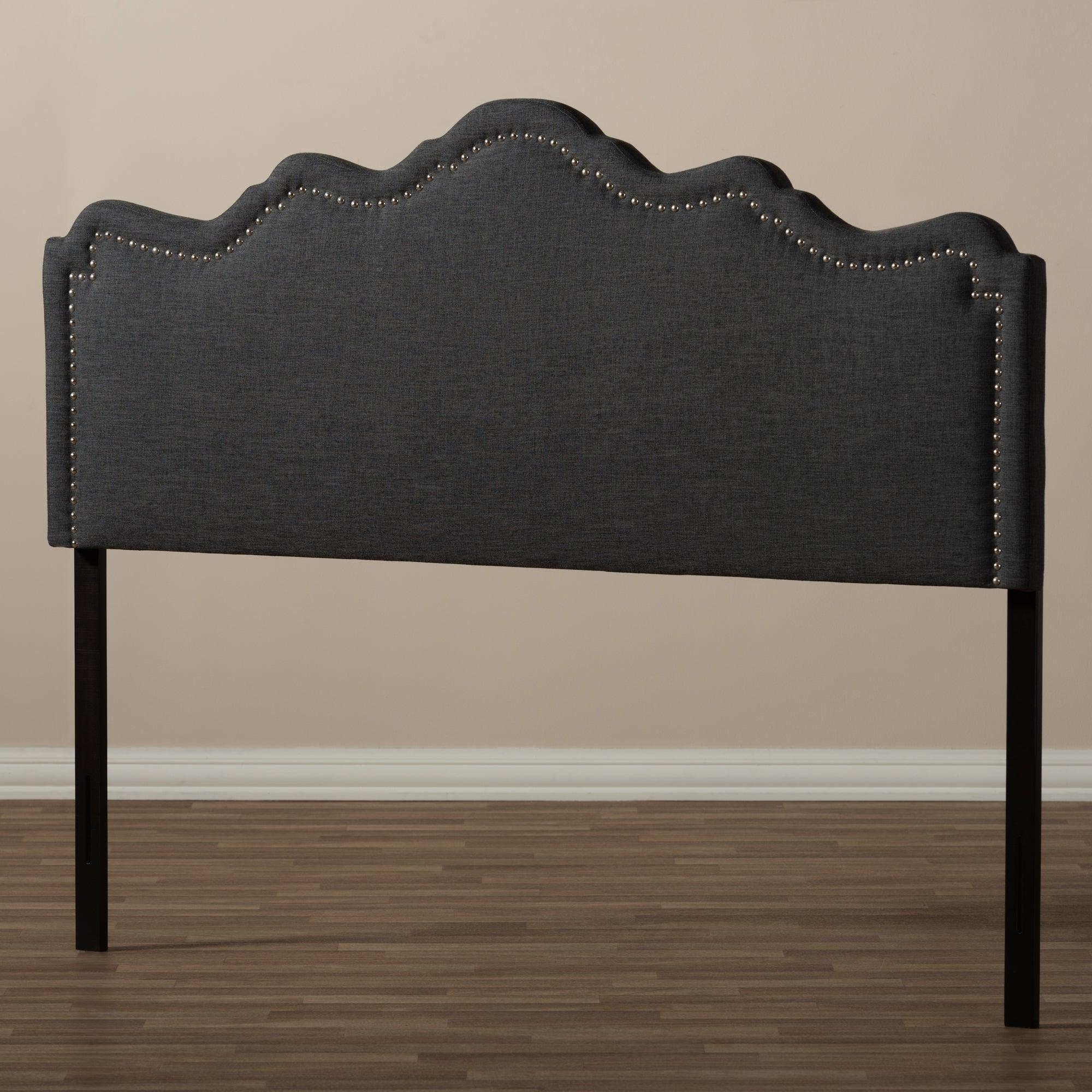 Nadeen Modern and Contemporary Dark Fabric Headboard