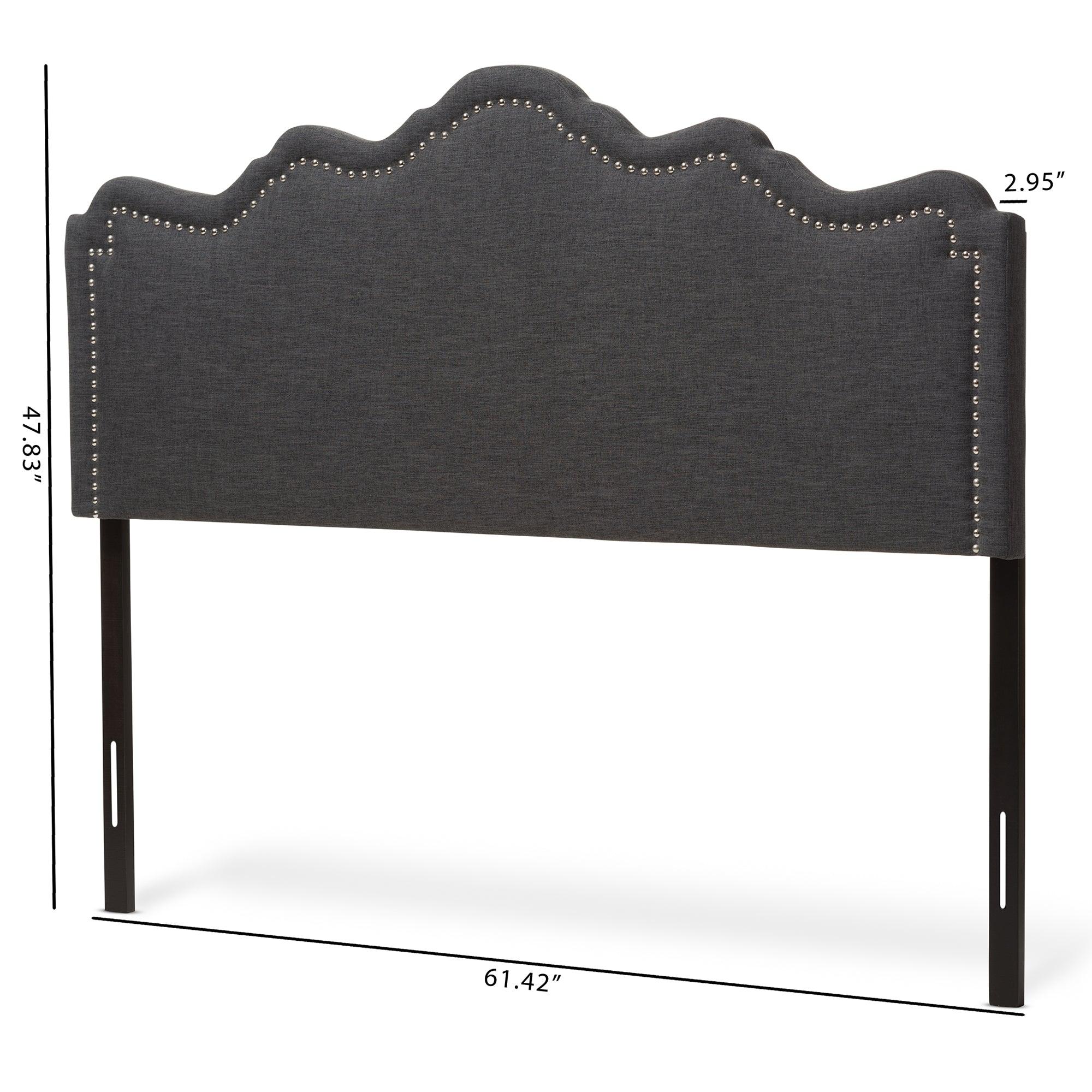 Nadeen Modern and Contemporary Dark Fabric Headboard