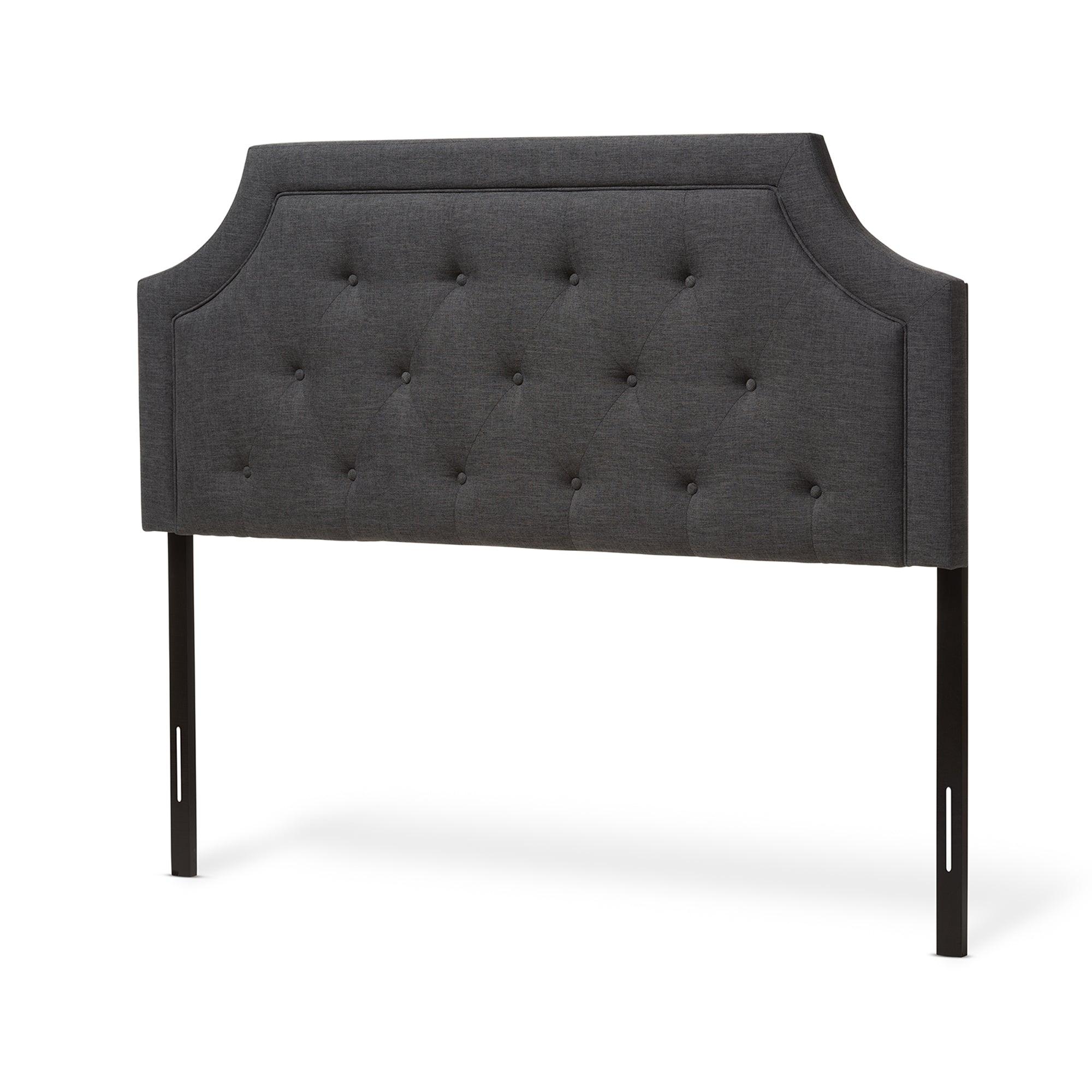 Mars Modern and Contemporary Dark Fabric Headboard