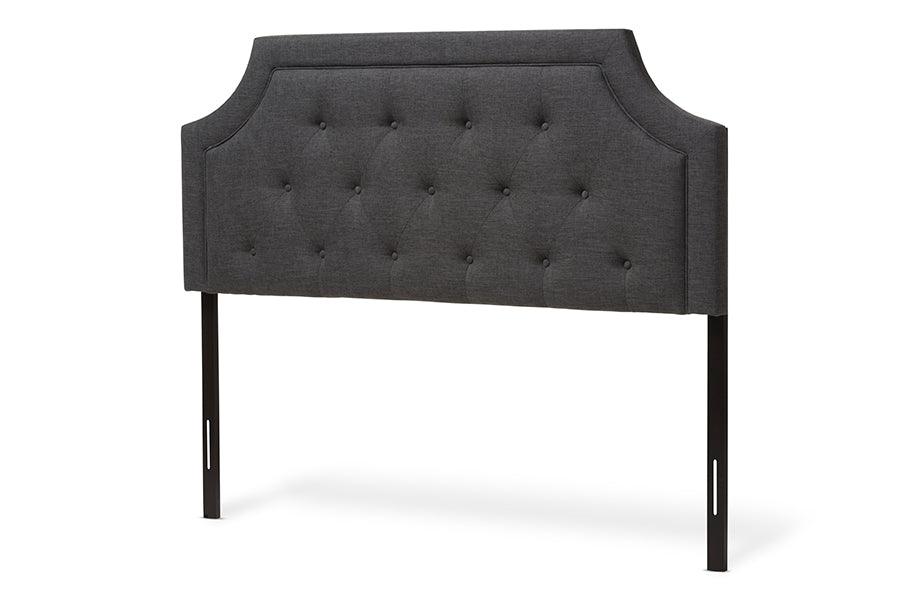 Mars Modern and Contemporary Dark Fabric Headboard