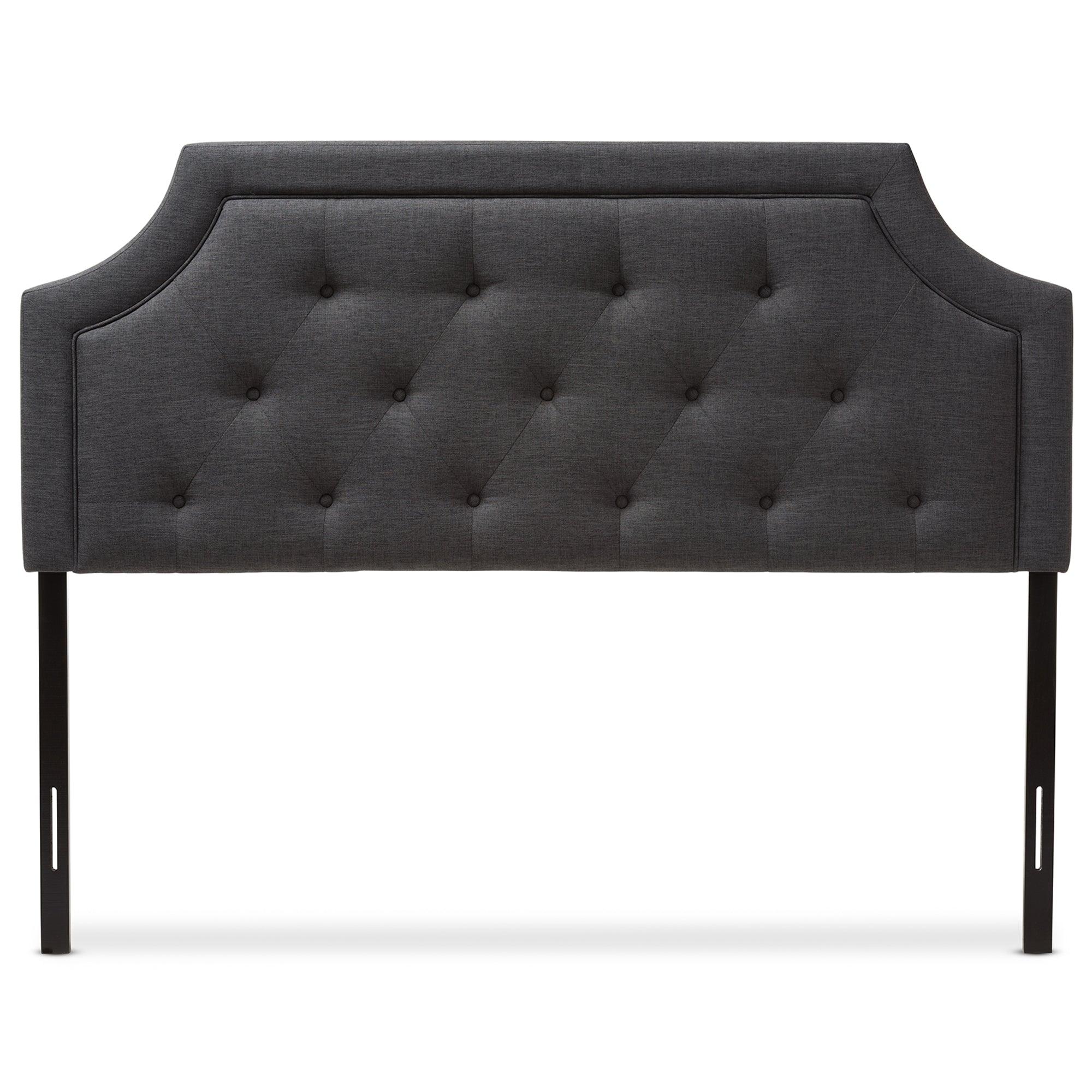 Mars Modern and Contemporary Dark Fabric Headboard