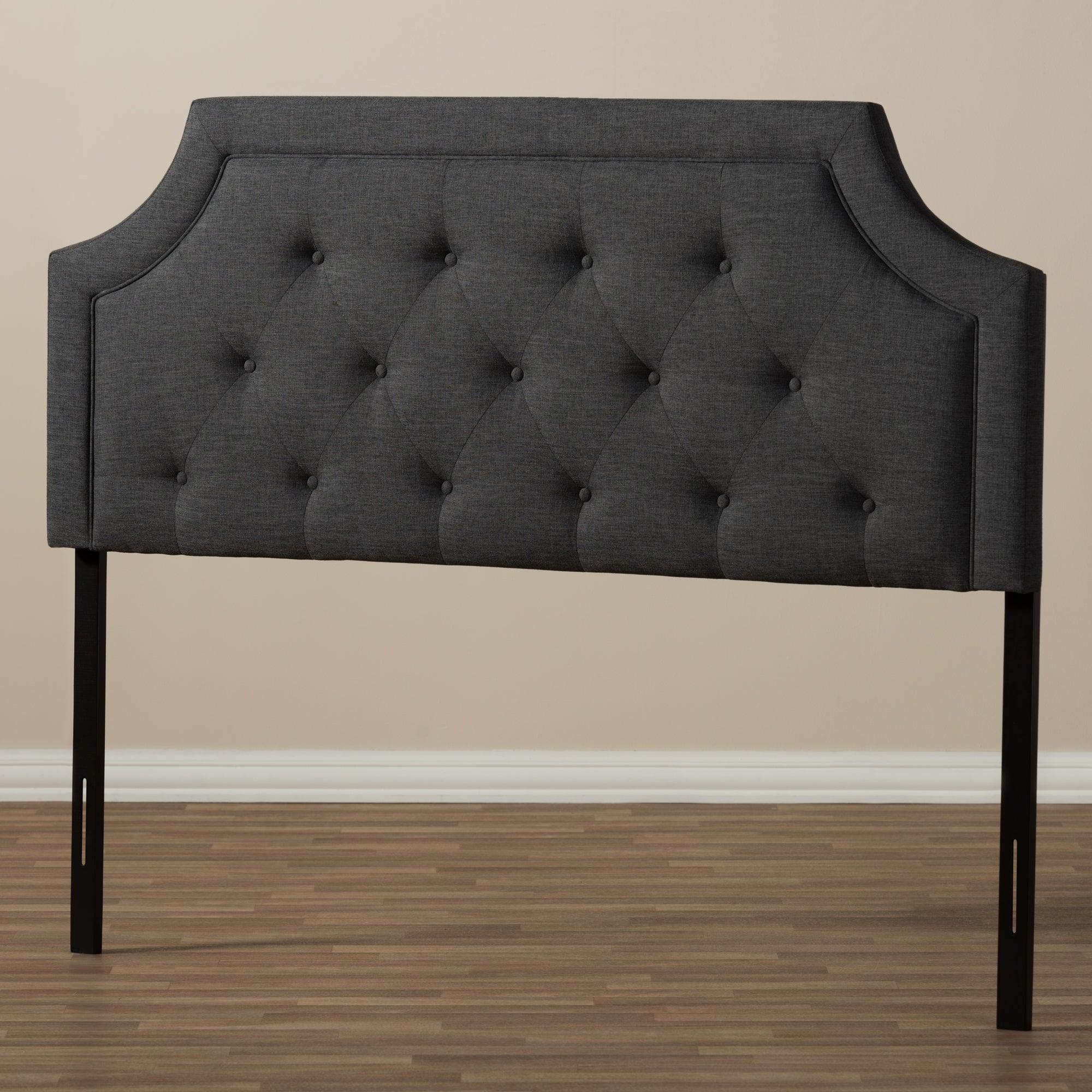 Mars Modern and Contemporary Dark Fabric Headboard