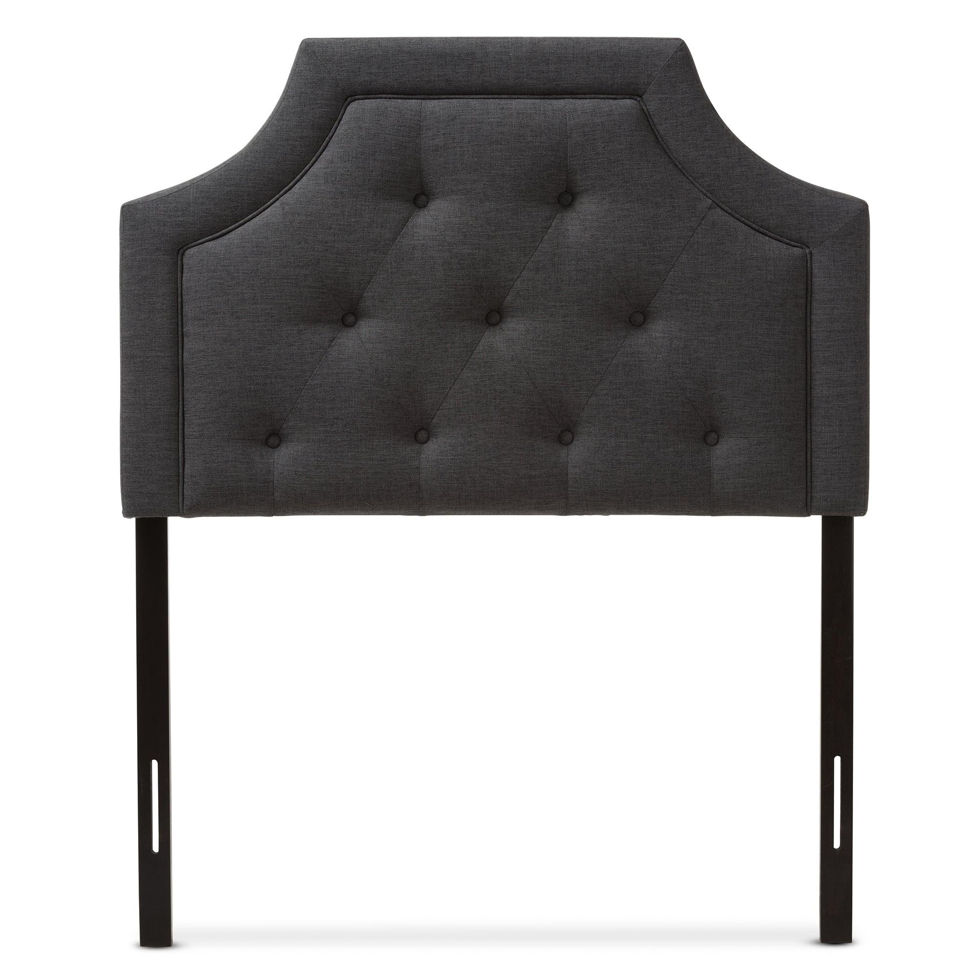 Mars Modern and Contemporary Dark Fabric Headboard