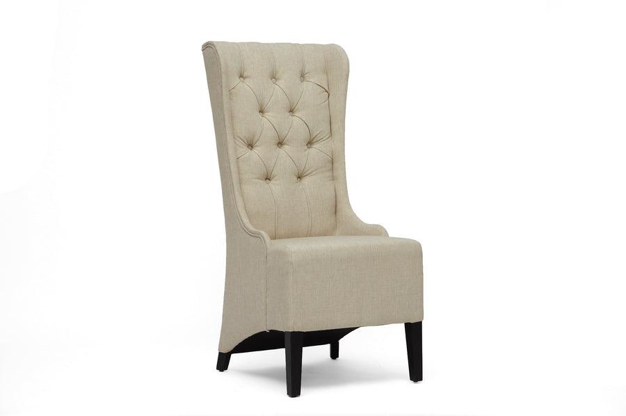 Vincent Linen Modern Accent Chair