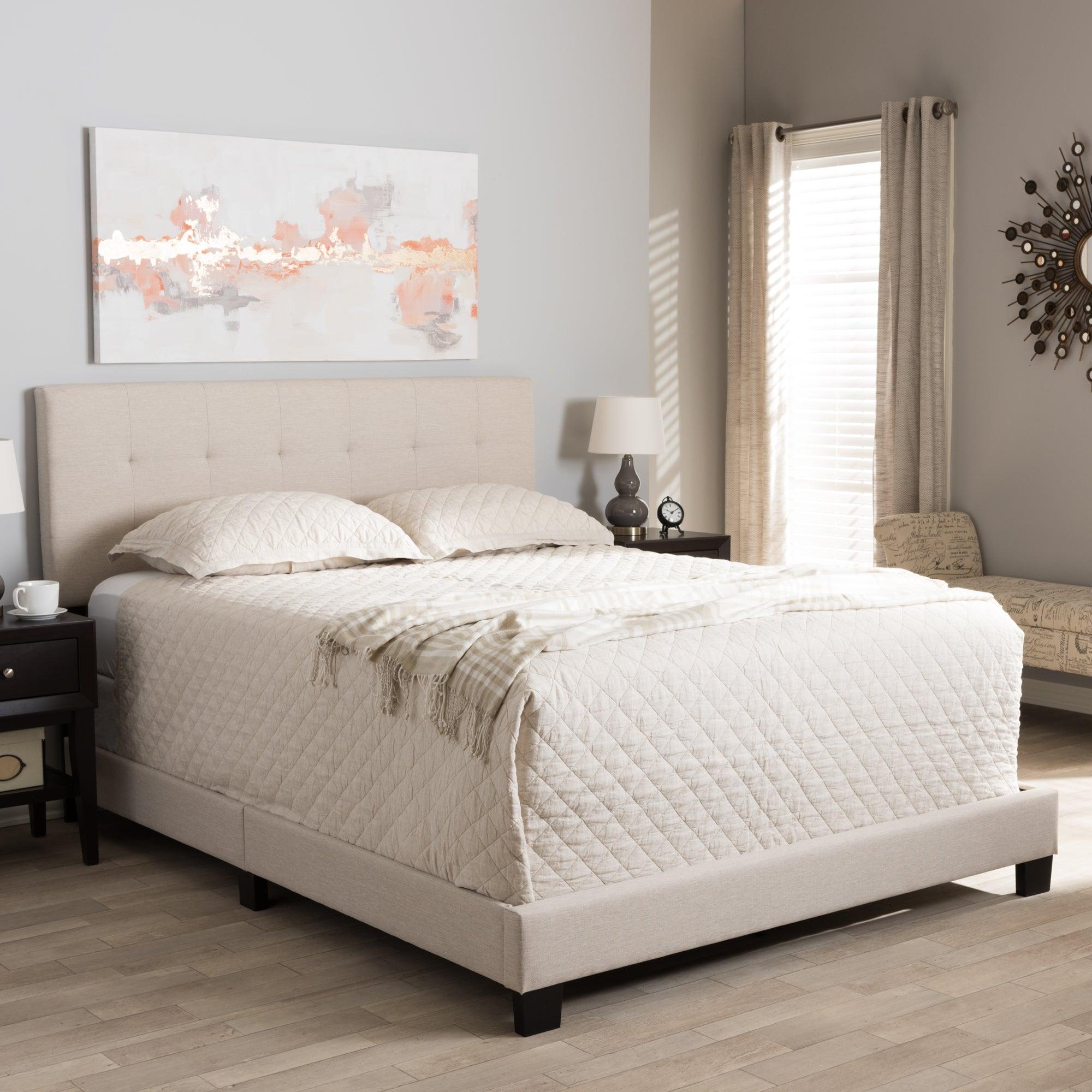 Brookfield Modern and Contemporary Fabric Upholstered Grid-tufting Bed