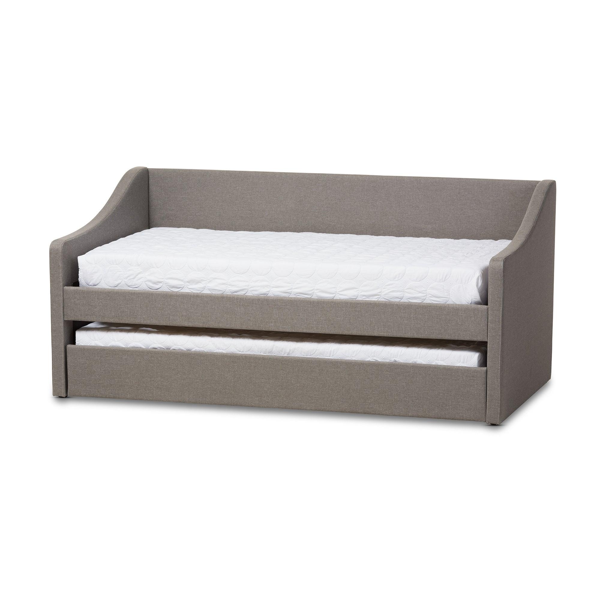 Barnstorm Modern and Contemporary Fabric Upholstered Daybed with Guest Trundle Bed