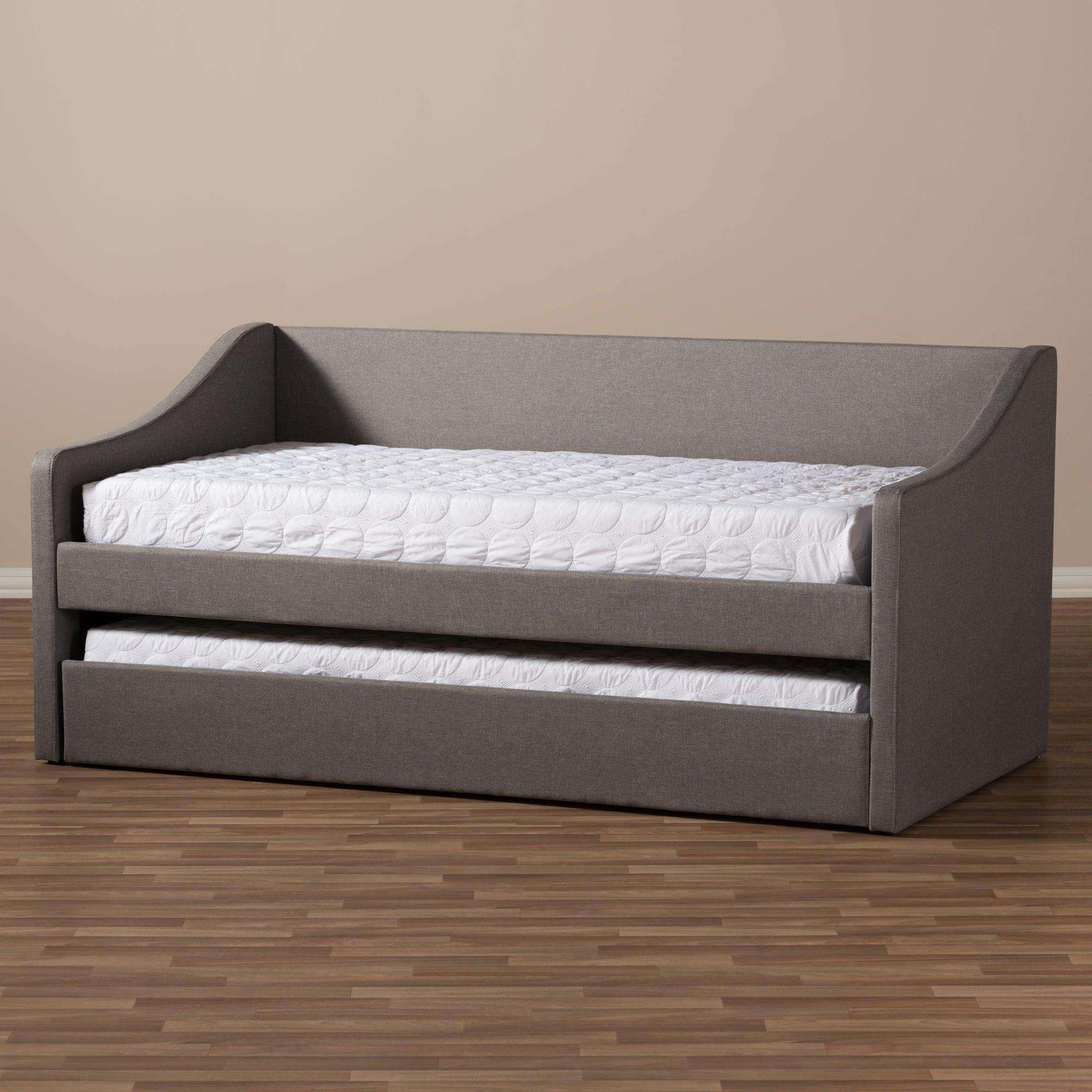 Barnstorm Modern and Contemporary Fabric Upholstered Daybed with Guest Trundle Bed