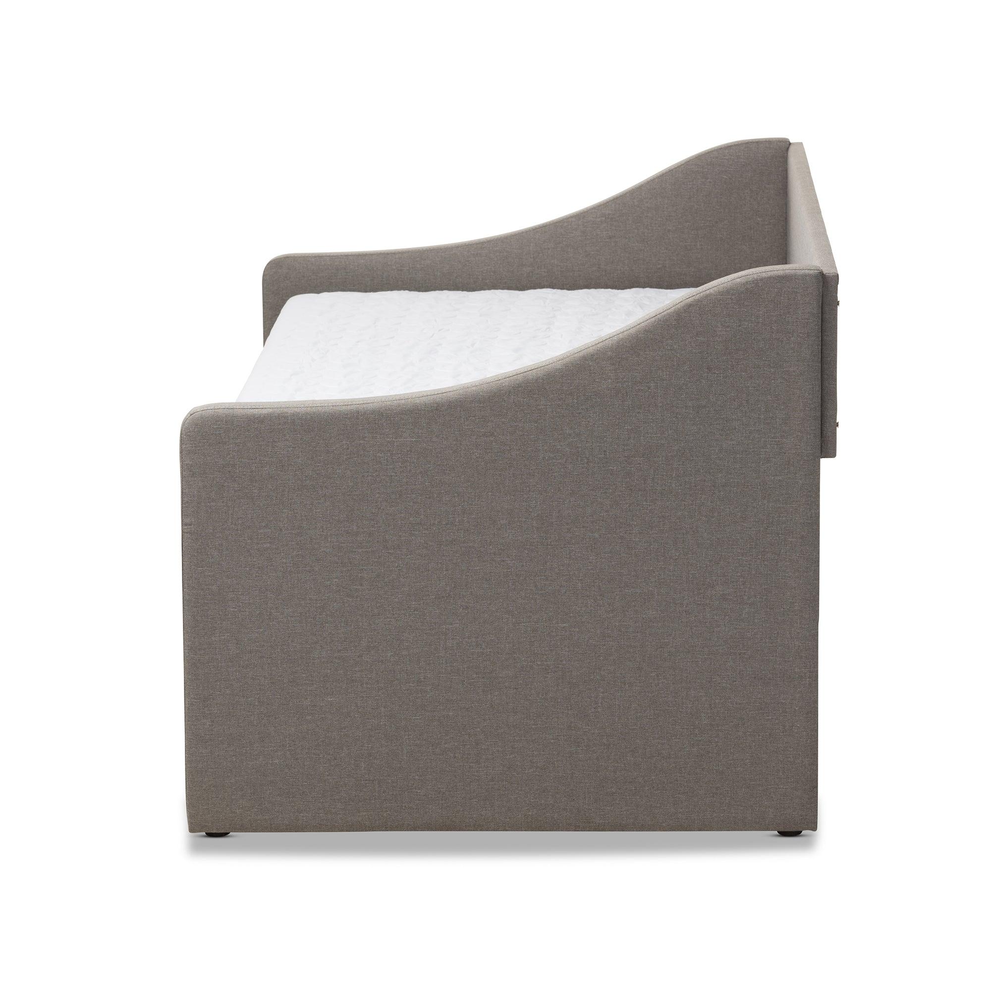 Barnstorm Modern and Contemporary Fabric Upholstered Daybed with Guest Trundle Bed