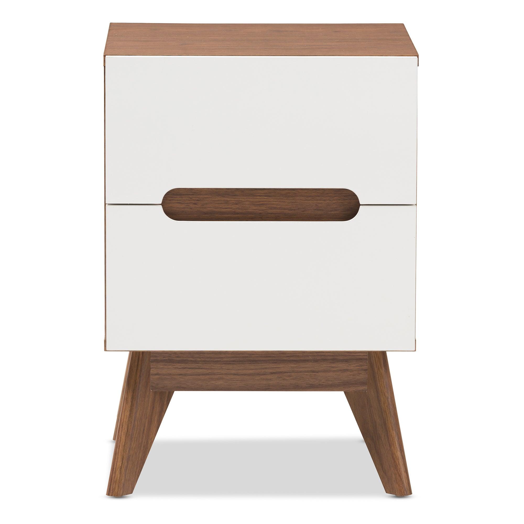 Calypso Mid-Century Modern and Wood 3-Drawer Storage Nightstand