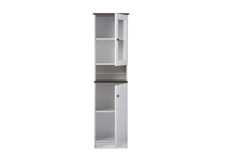 Lauren Modern and Contemporary Two-tone and Buffet and Hutch Kitchen Cabinet