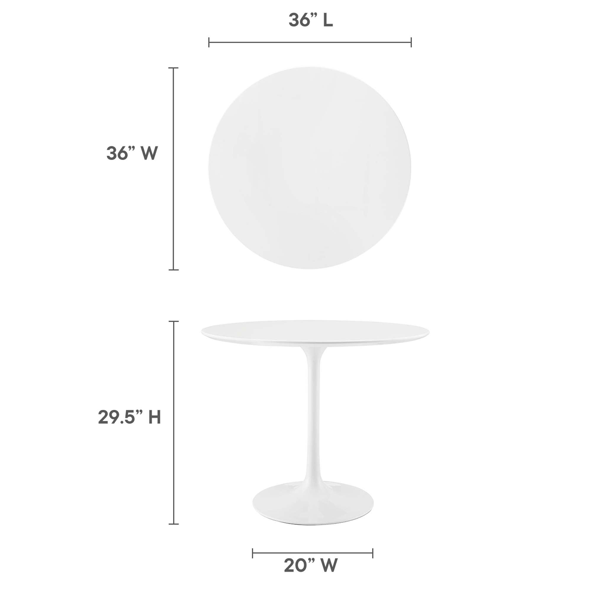 Lippa 36" Round Wood Dining Table