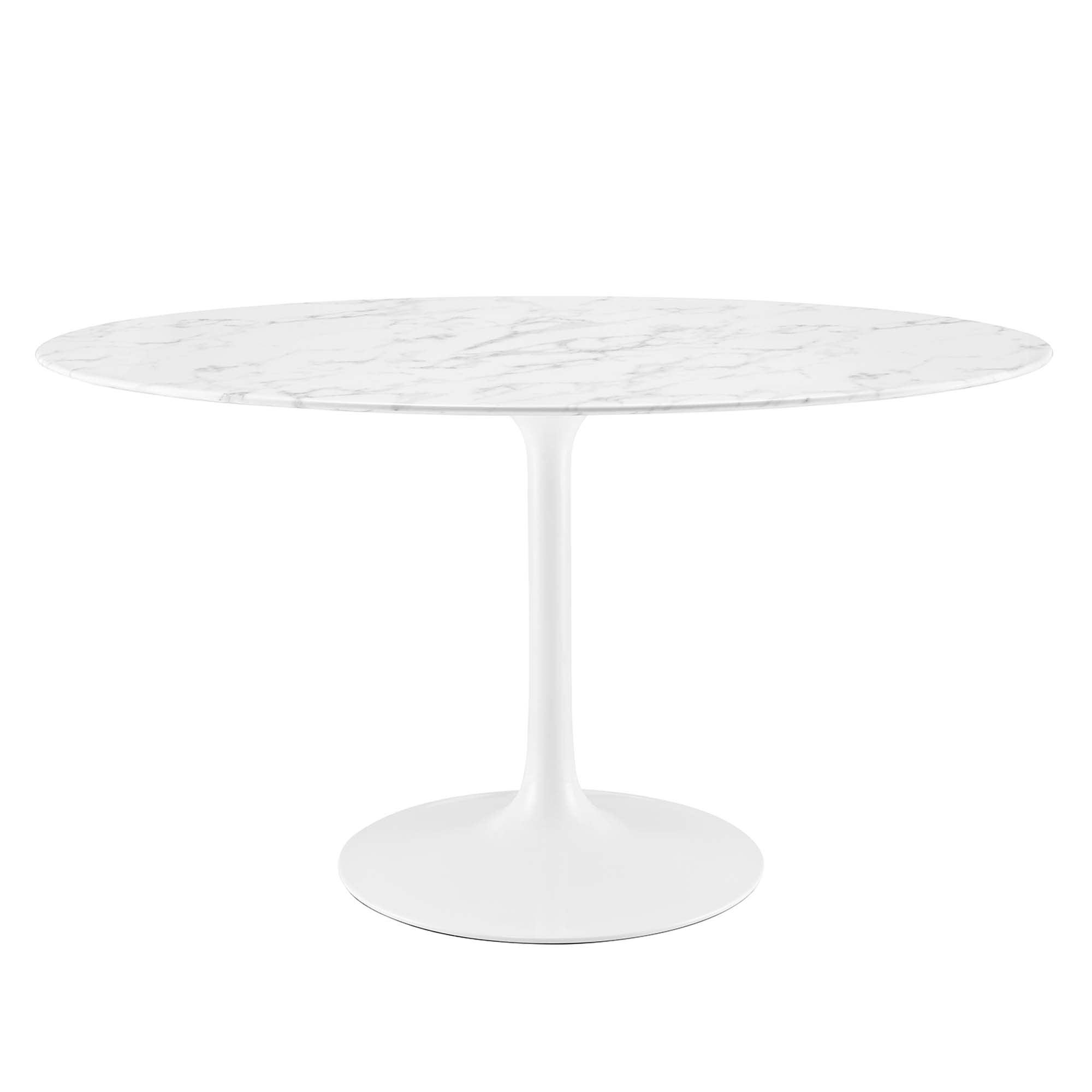 Lippa 54" Oval Faux Marble Dining Table