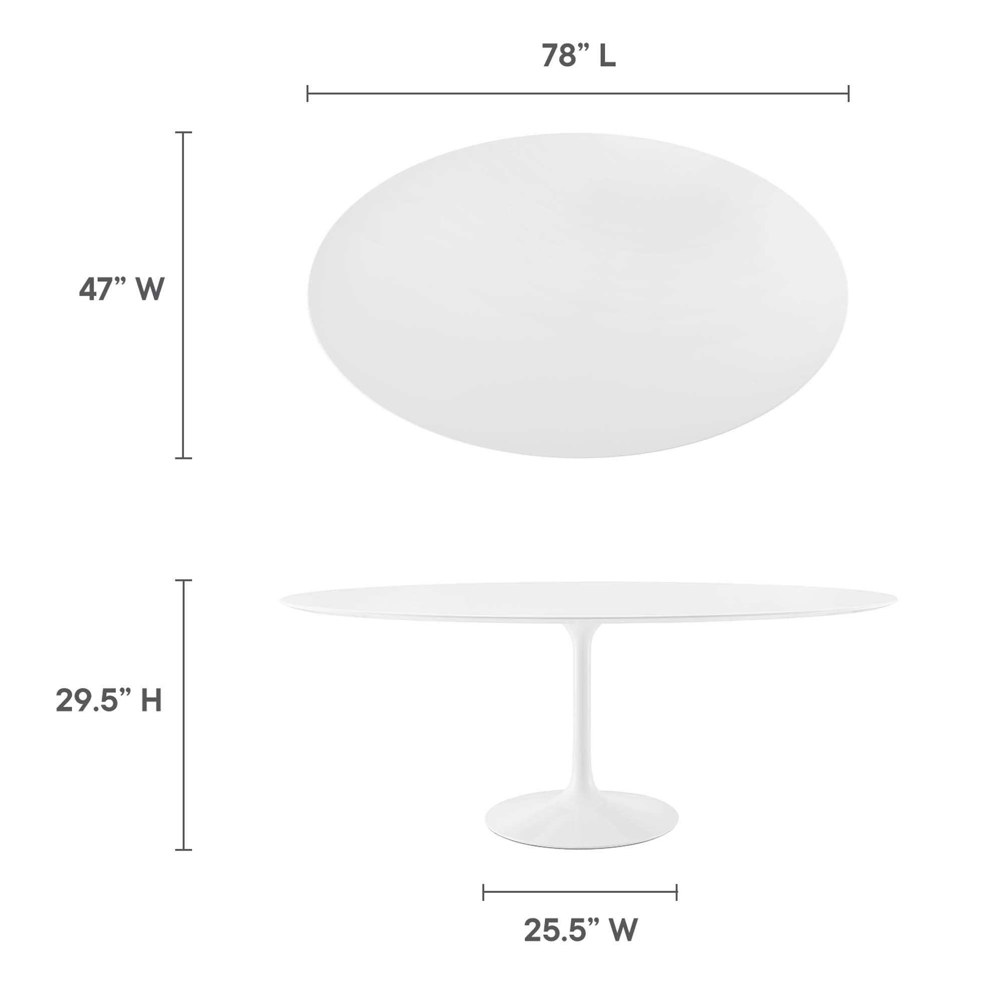 Lippa 78" Oval Wood Dining Table