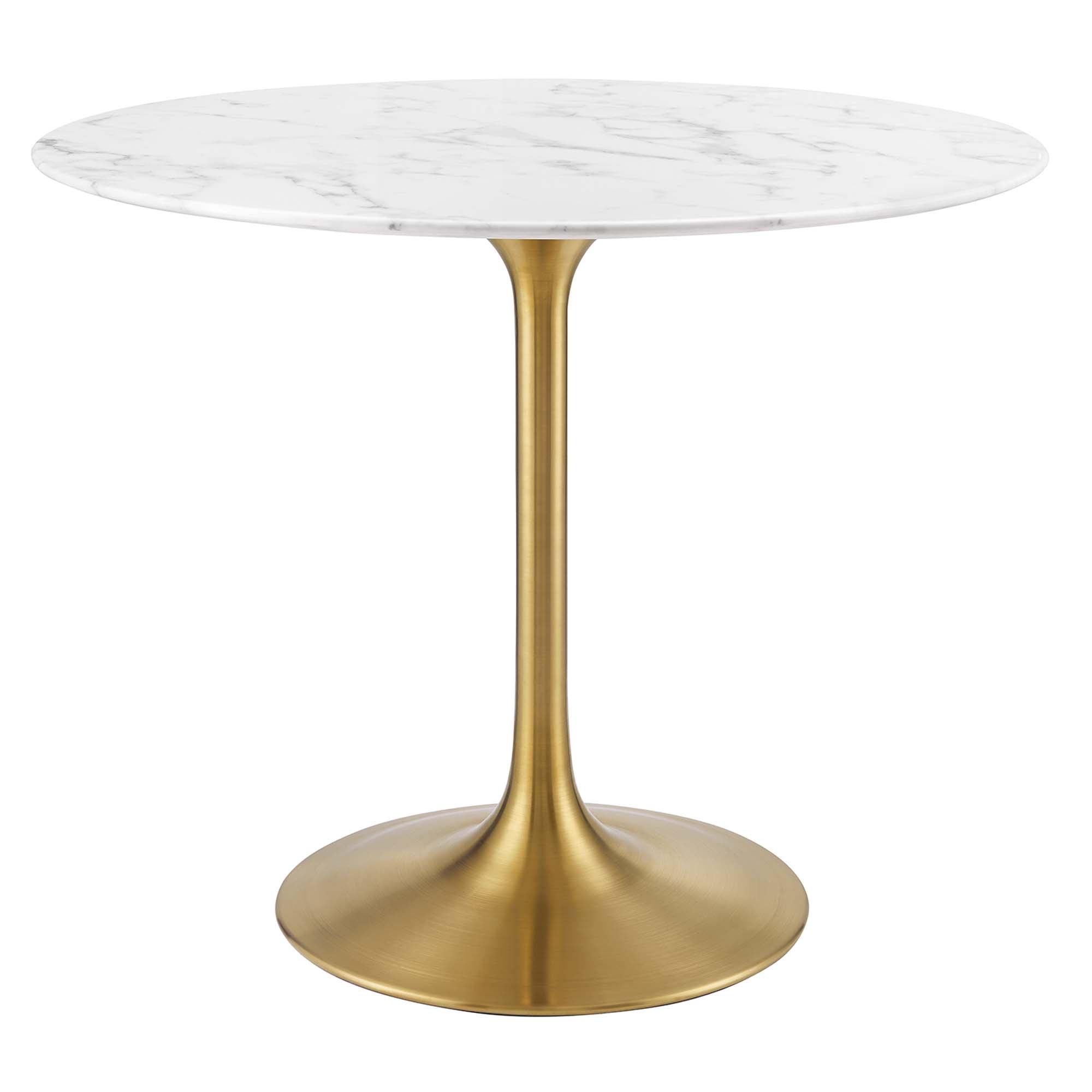 Lippa 36" Round Faux Marble Dining Table