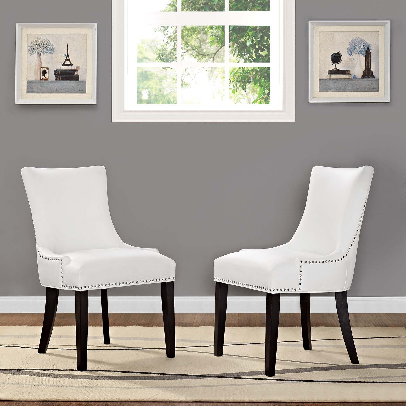 Marquis Faux Leather Dining Chair Set of 2