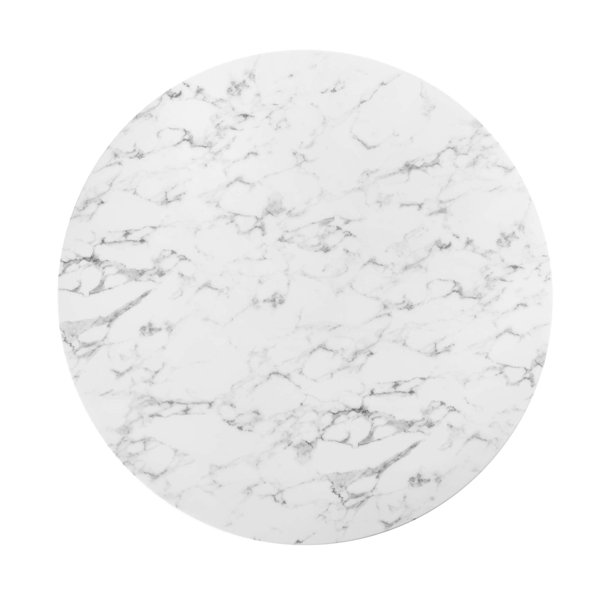 Lippa 54" Round Faux Marble Dining Table