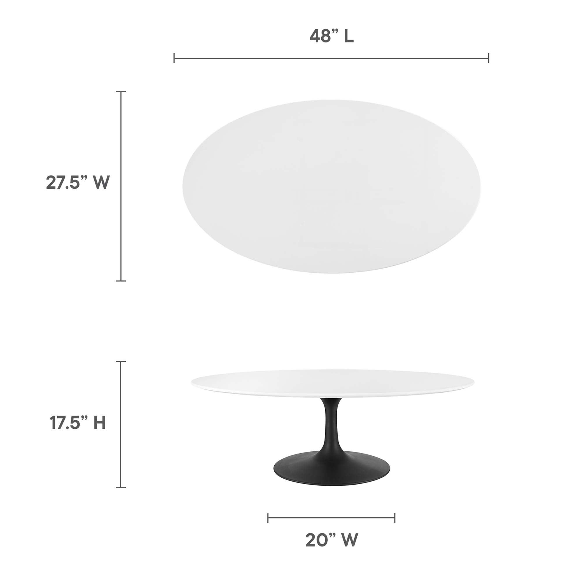 Lippa 48" Oval Wood Coffee Table