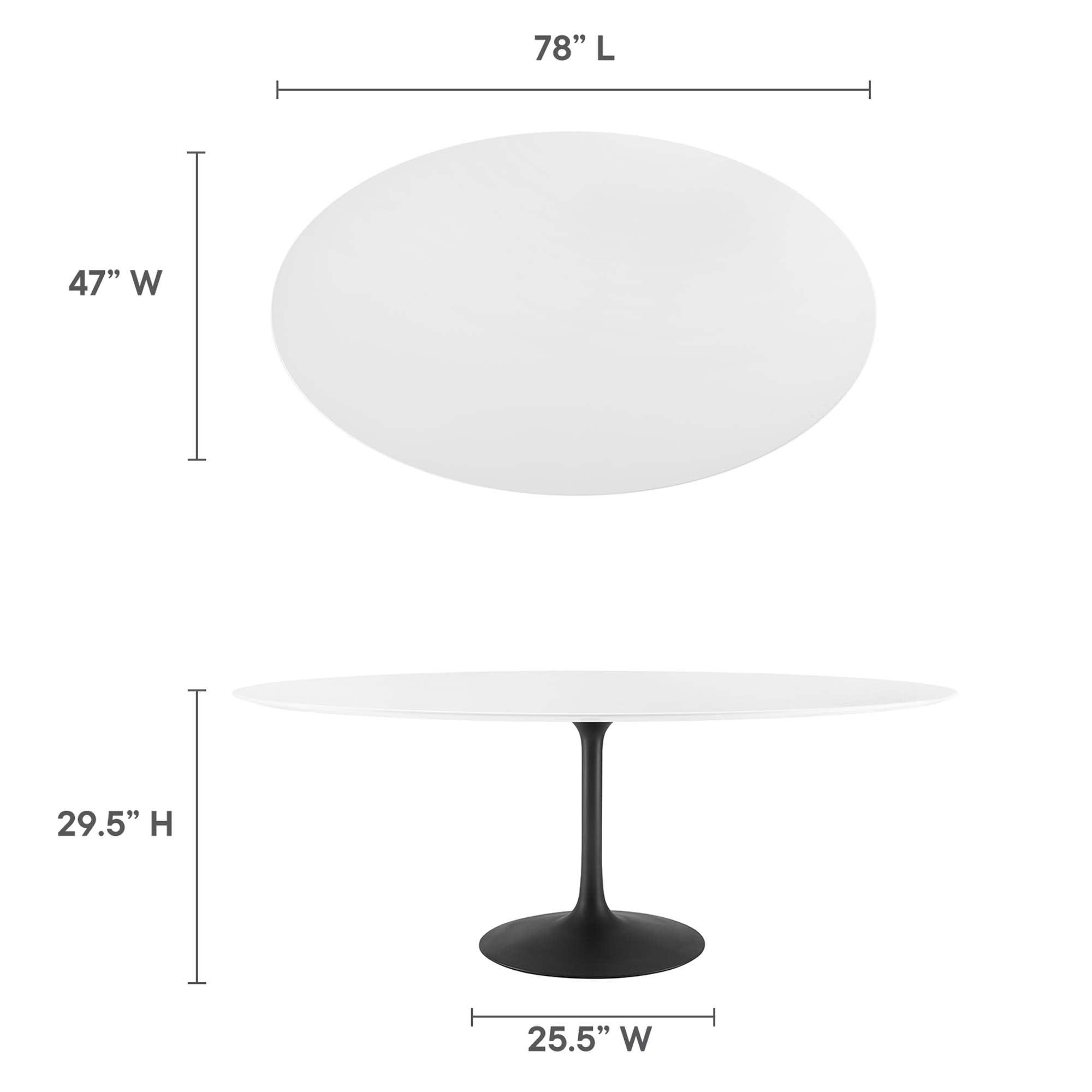 Lippa 78" Oval Wood Dining Table