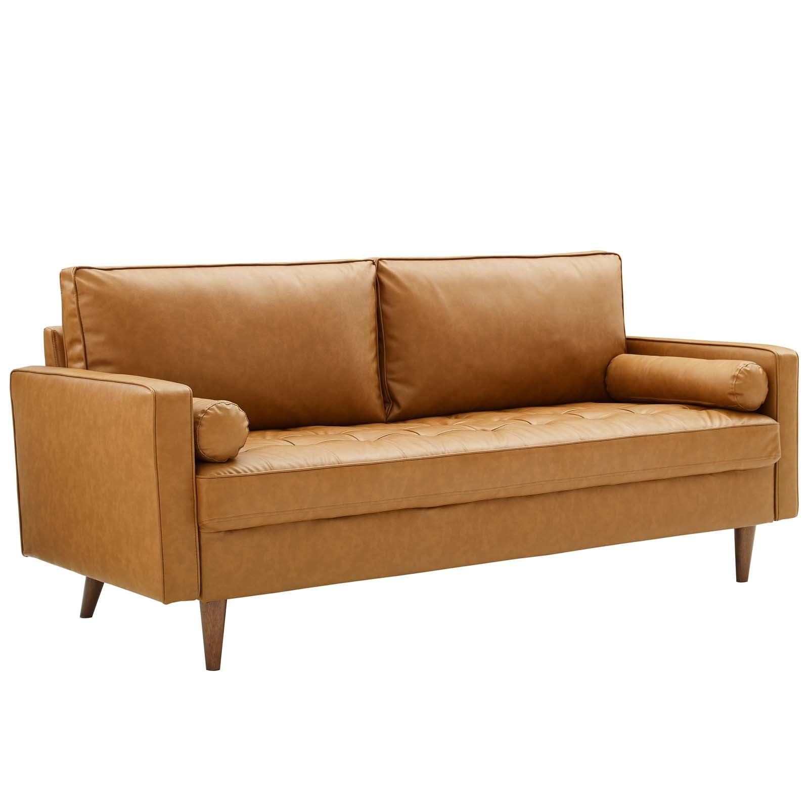 Valour Tufted Vegan Leather Sofa