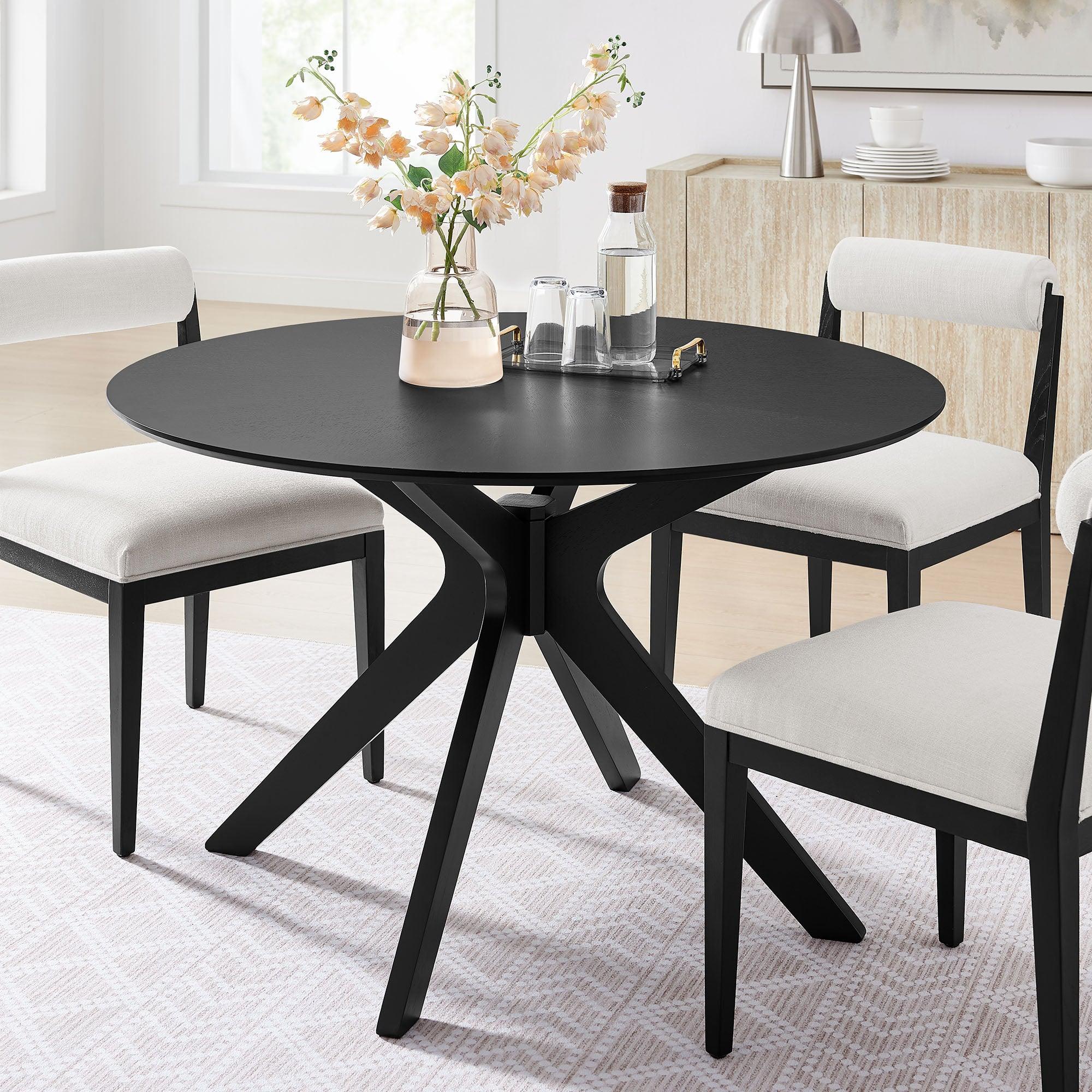 Crossroads 47" Round Wood Dining Table