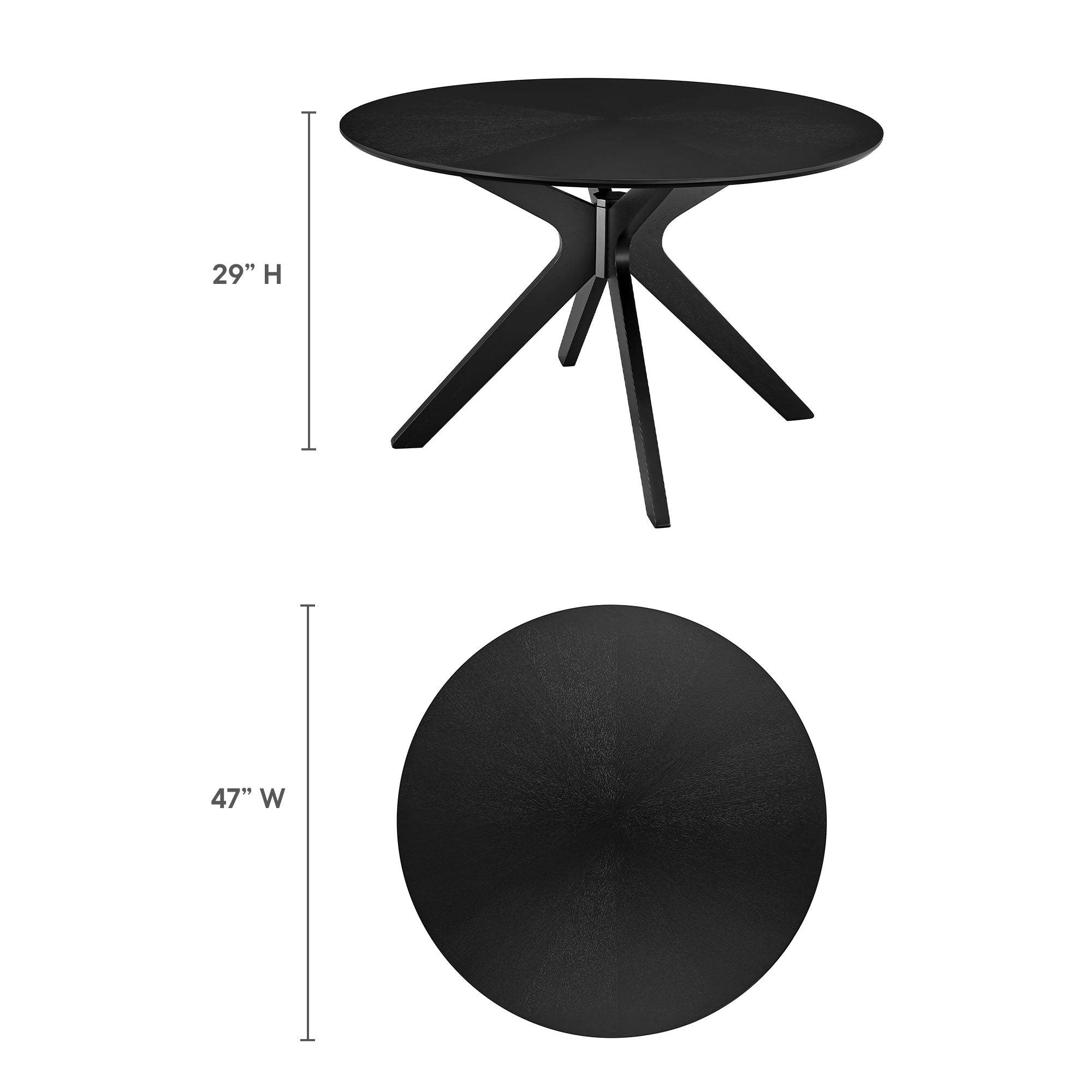 Crossroads 47" Round Wood Dining Table