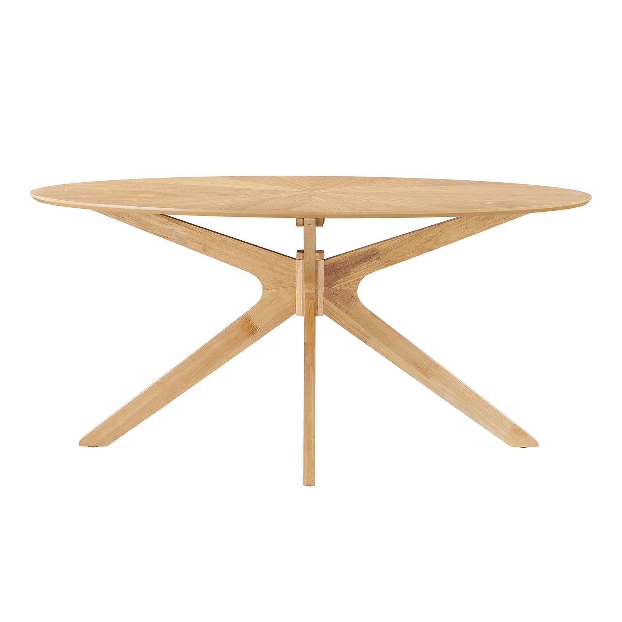 Crossroads 63" Oval Wood Dining Table